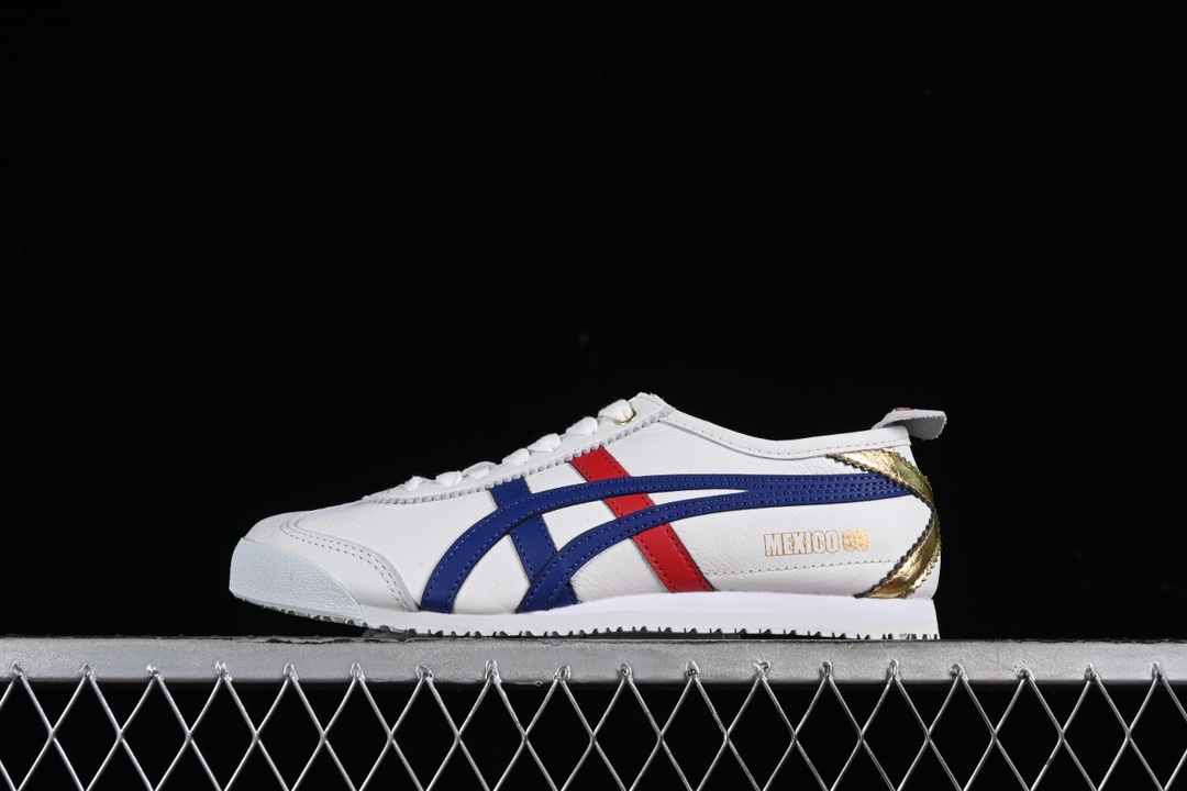  纯原 OnitsukaTiger/鬼塚虎 Mexico 66 全头层皮面低邦休闲跑步鞋 D507L-0