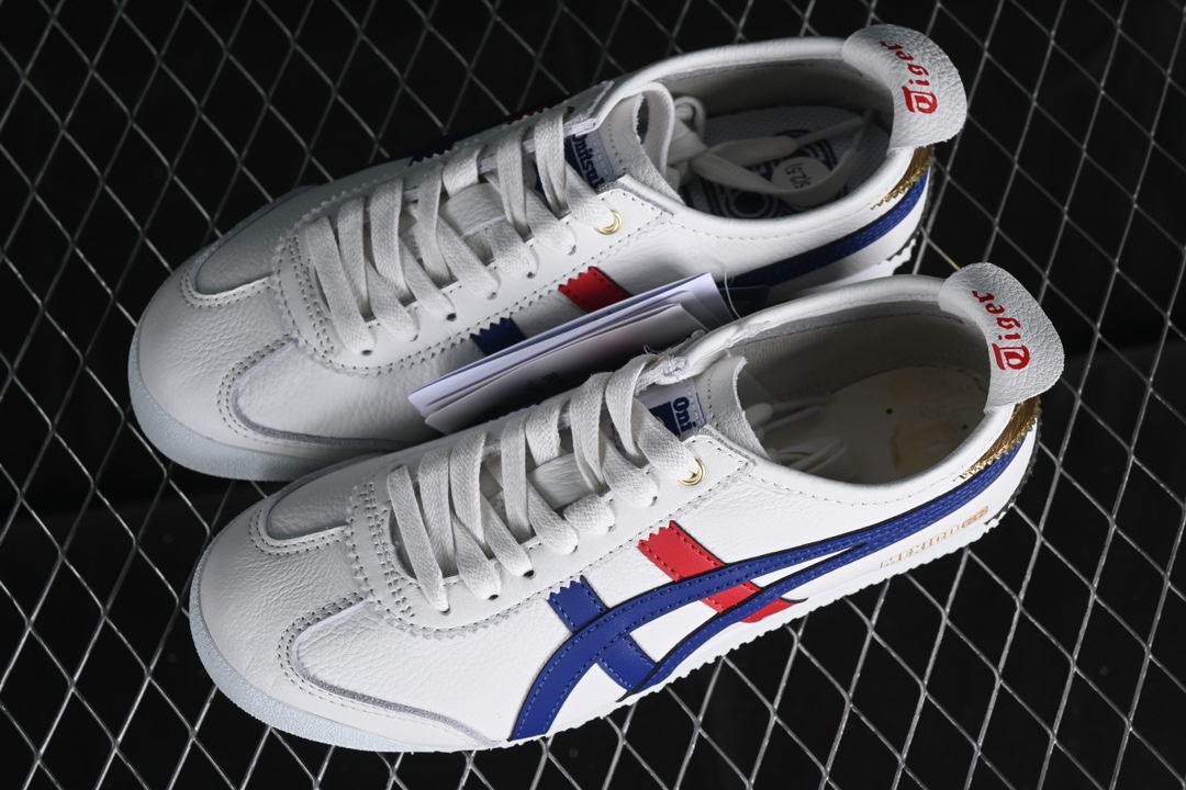 纯原 OnitsukaTiger/鬼塚虎 Mexico 66 全头层皮面低邦休闲跑步鞋 D507L-0