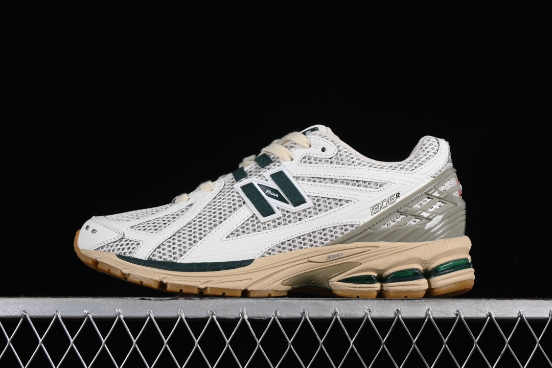 纯原NewBalance1906系列复古老爹风休闲运动慢跑鞋M1906RQ#采用轻质牛剖革拼接透气网眼衬