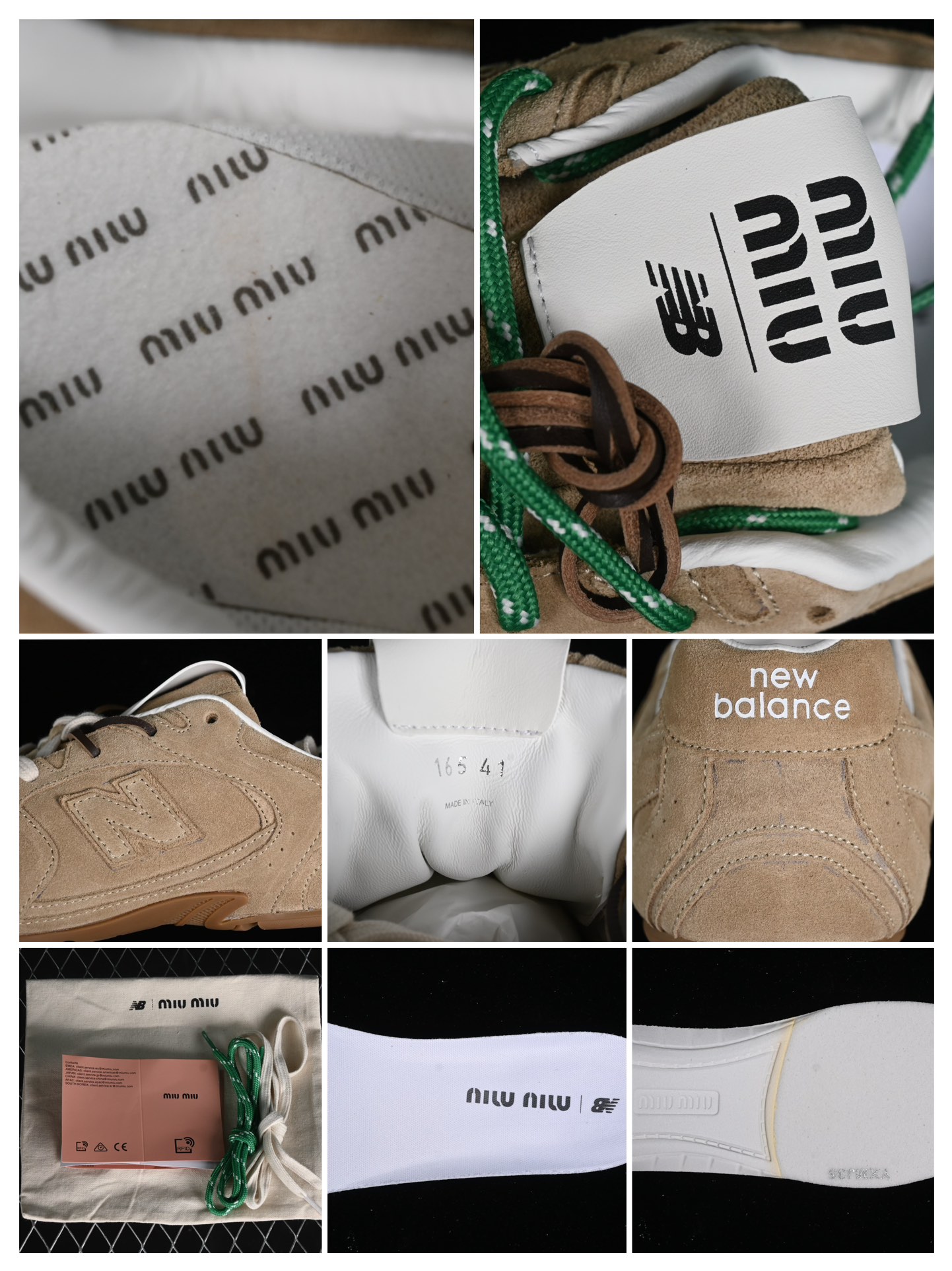 💰380纯原
MiuMiu x New Balance 530系列 意大利奢侈品牌/缪缪联名款低帮经典复古休闲运动慢跑 38165卡其
#鞋款采用解构和轻盈的设计,彷旧的布料包覆着 New Balance 530的轮廓,刻意磨损、不均匀的皮革色调,让波鞋多了不同的个性 这款联名鞋款配有双鞋带设计,包括白色、橙色、棕色和黄色鞋带,营造出随性系起的感觉,为整体感又多了几分 Boyish 以及率性感
尺码:35 36 37 37.5 38 38.5 39.5 40 40.5 41.5 42 42.5 43.5 44 AJE5