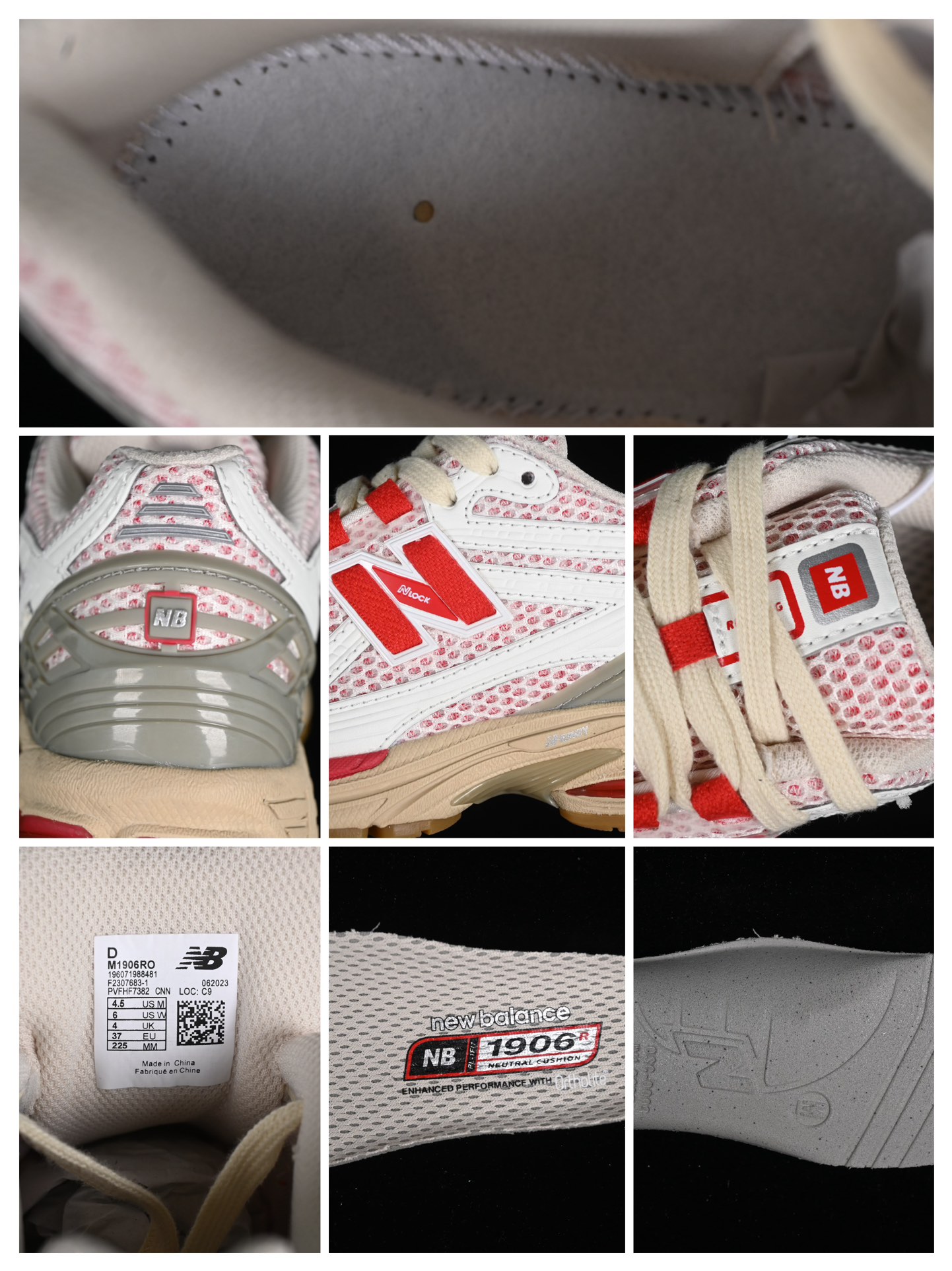 纯原NewBalance1906系列复古老爹风休闲运动慢跑鞋M1906RO#采用轻质牛剖革拼接透气网眼衬