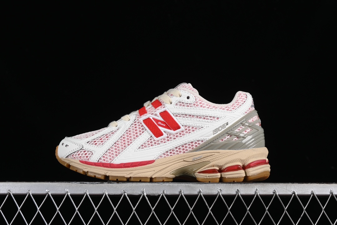 纯原NewBalance1906系列复古老爹风休闲运动慢跑鞋M1906RO#采用轻质牛剖革拼接透气网眼衬