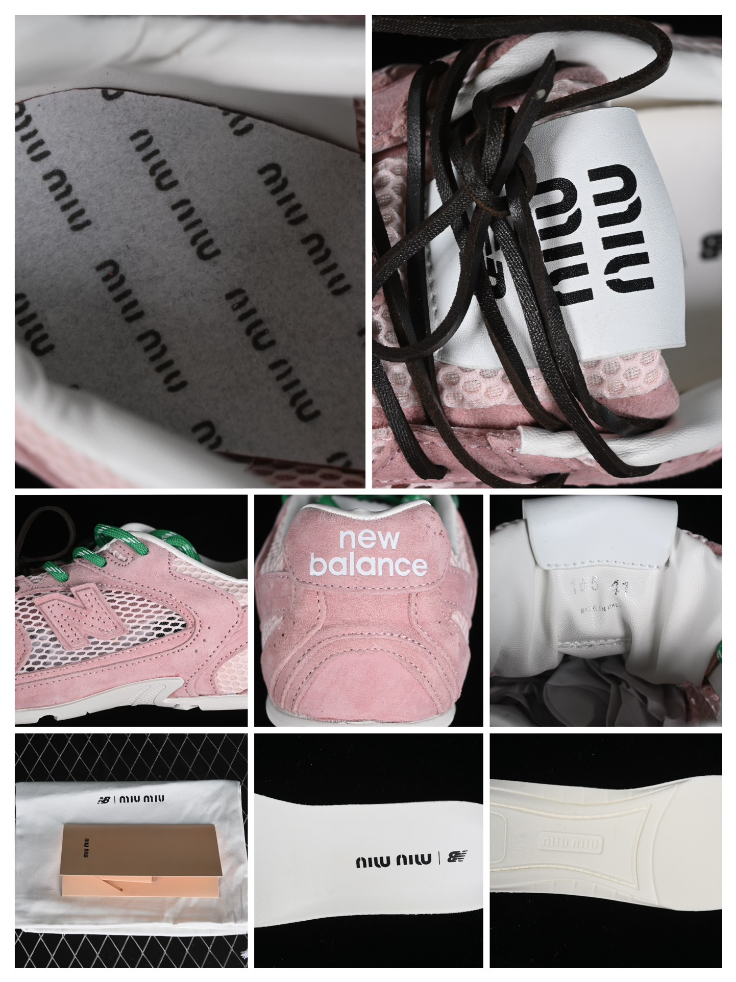 💰300纯原
MiuMiu x New Balance 530系列 意大利奢侈品牌/缪缪联名款低帮经典复古休闲运动慢跑鞋
#鞋款采用解构和轻盈的设计,彷旧的布料包覆着 New Balance 530的轮廓,刻意磨损、不均匀的皮革色调,让波鞋多了不同的个性 这款联名鞋款配有双鞋带设计,包括白色、橙色、棕色和黄色鞋带,营造出随性系起的感觉,为整体感又多了几分 Boyish 以及率性感
尺码:35 36 37 37.5 38 38.5 39.5 40 40.5 41.5 AJD4