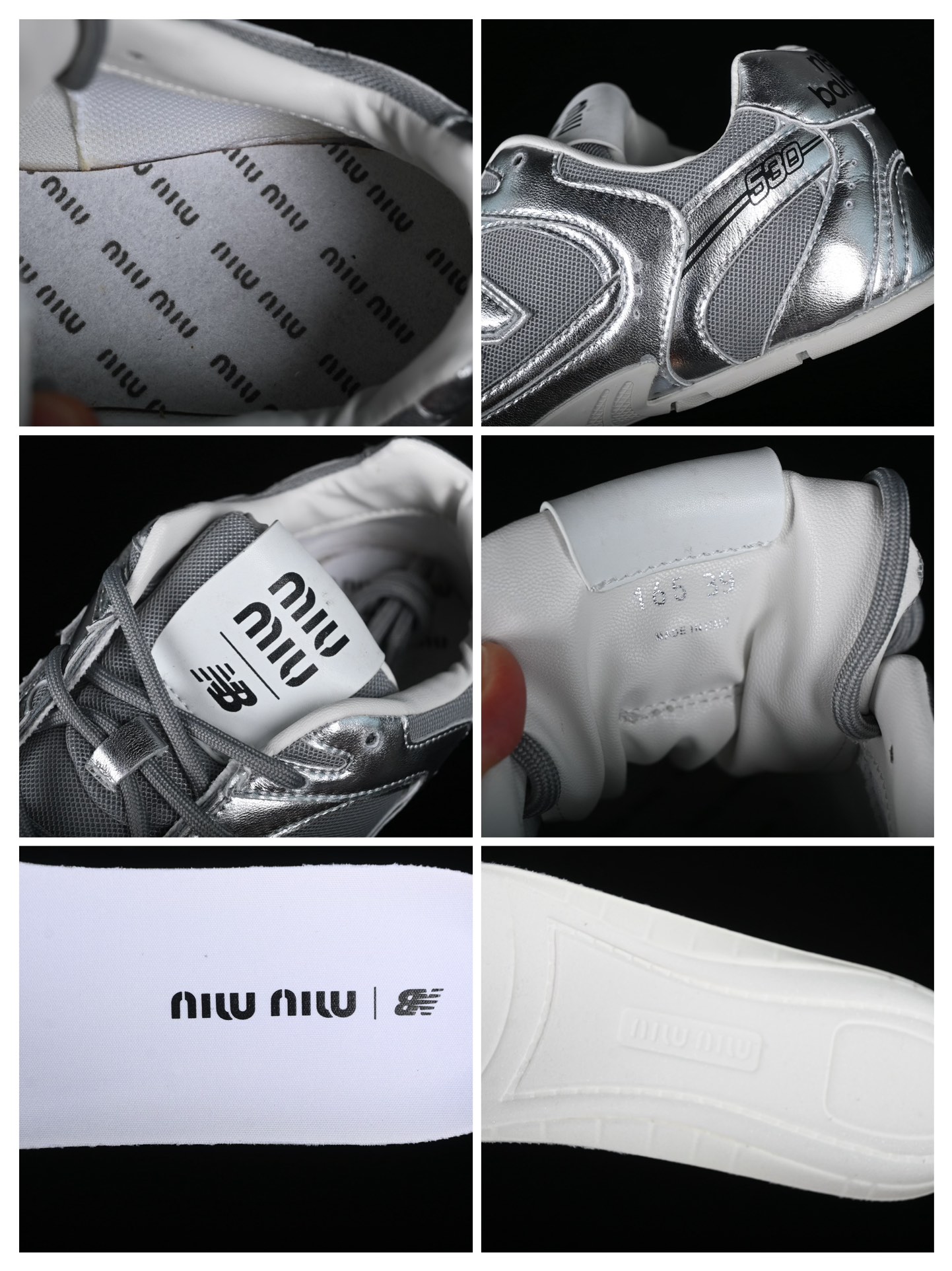 💰260纯原
MiuMiu x New Balance 530系列 意大利奢侈品牌/缪缪联名款低帮经典复古休闲运动慢跑鞋
#鞋款采用解构和轻盈的设计,彷旧的布料包覆着 New Balance 530的轮廓,刻意磨损、不均匀的皮革色调,让波鞋多了不同的个性 这款联名鞋款配有双鞋带设计,包括白色、橙色、棕色和黄色鞋带,营造出随性系起的感觉,为整体感又多了几分 Boyish 以及率性感
尺码:35 36 37 37.5 38 38.5 39.5 40 40.5 41.5 42 42.5 43.5 44 44.5 45 AJD4