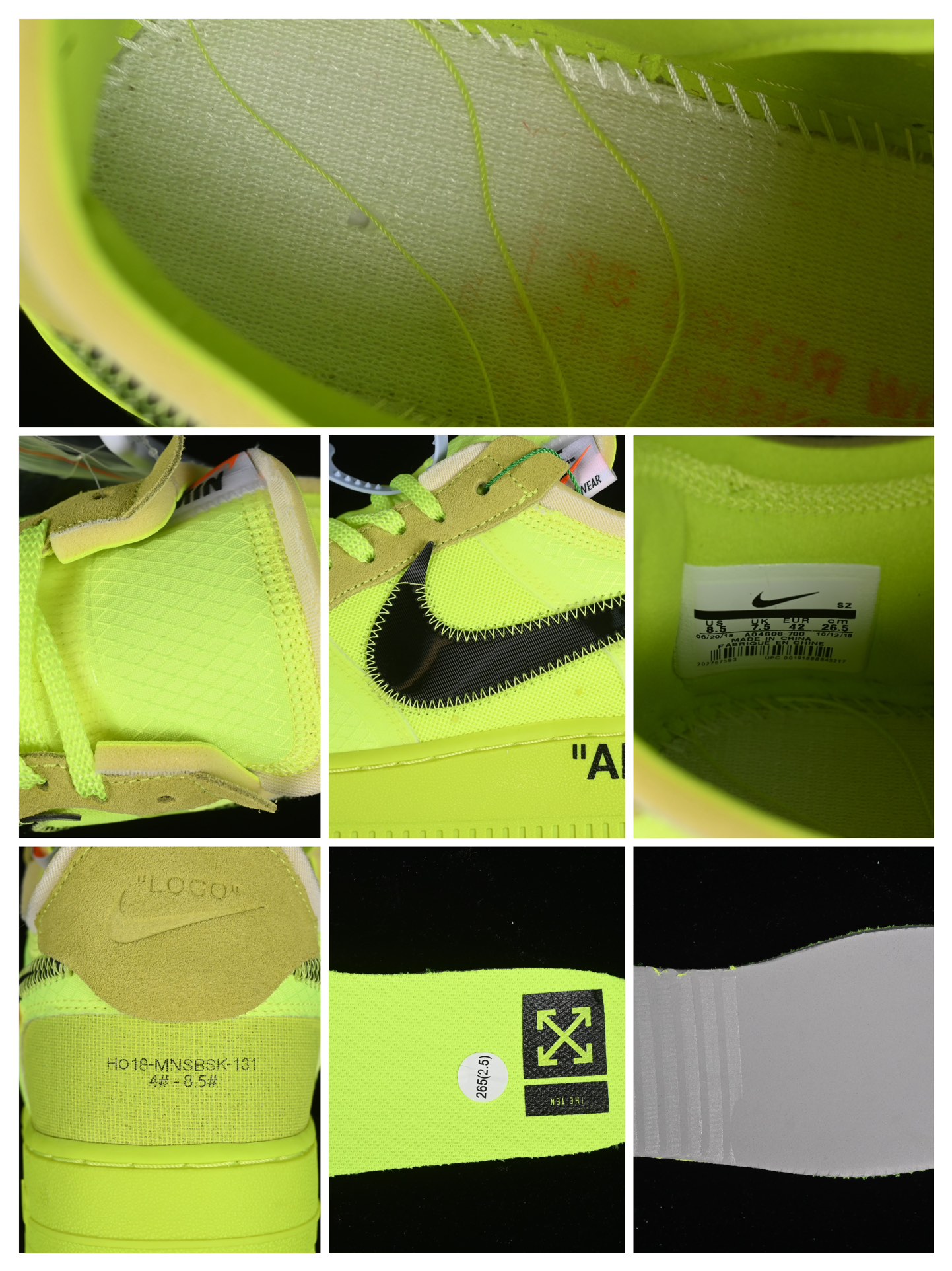 💰280纯原
 Off White x Nk Air Force 1 Low OW 联名透明黄 AO4606-700
尺码：36 36.5 37.5 38 38.5 39 40 40.5 41 42 42.5 43 44 44.5 45 K.D4