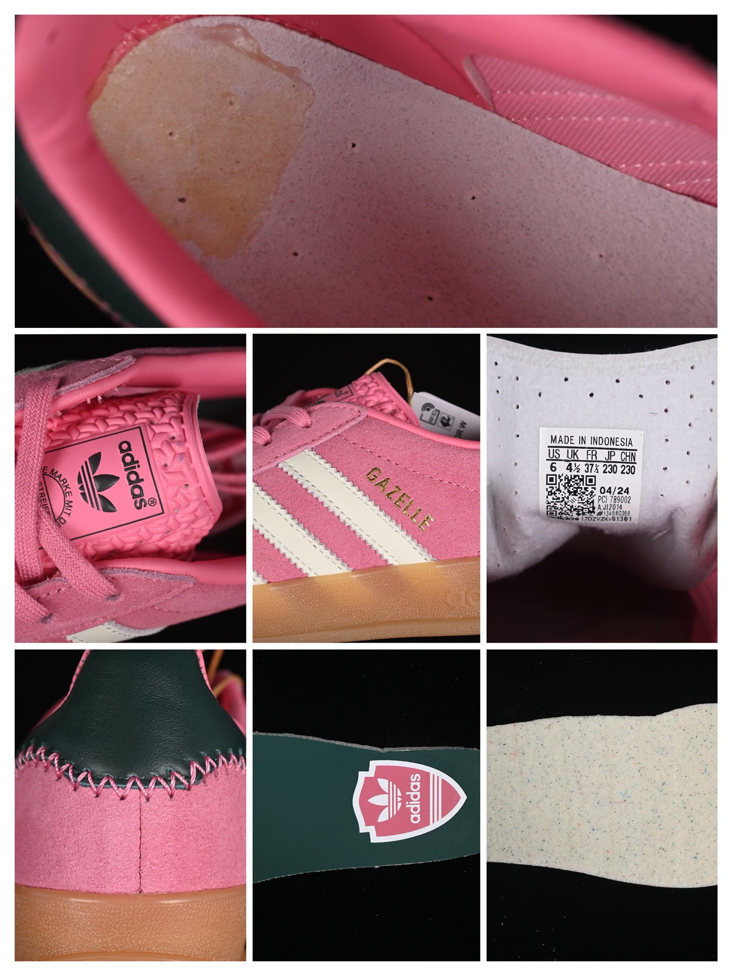  C版纯原 Ad Originals Gazelle Indoor JI2014 三叶草厚底休闲防滑耐磨