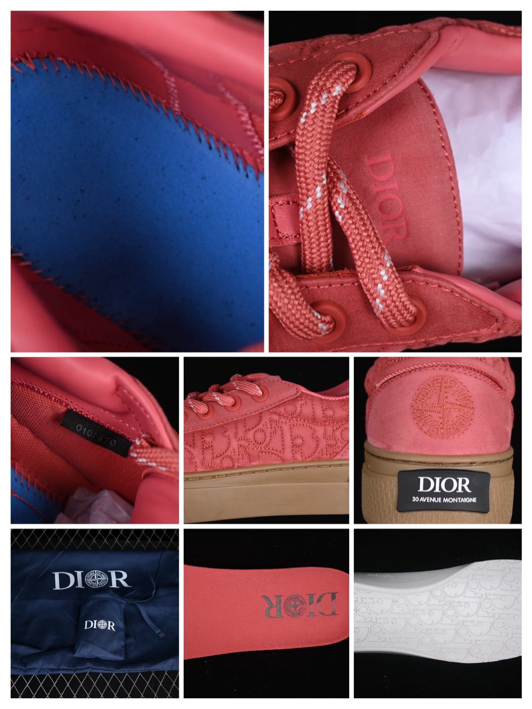💰420纯原
Dior B33 Stone Lsland 迪奥 x 石头岛 联名款系列休闲老爹鞋
#原版进口牛皮透气网布面料搭配复杂工艺完美复刻 进口柔软水染牛内里 牛皮垫脚 原厂特供原版底，独家活动成型底超级舒适
尺码：40 41 42 43 44 45 46 HCF6