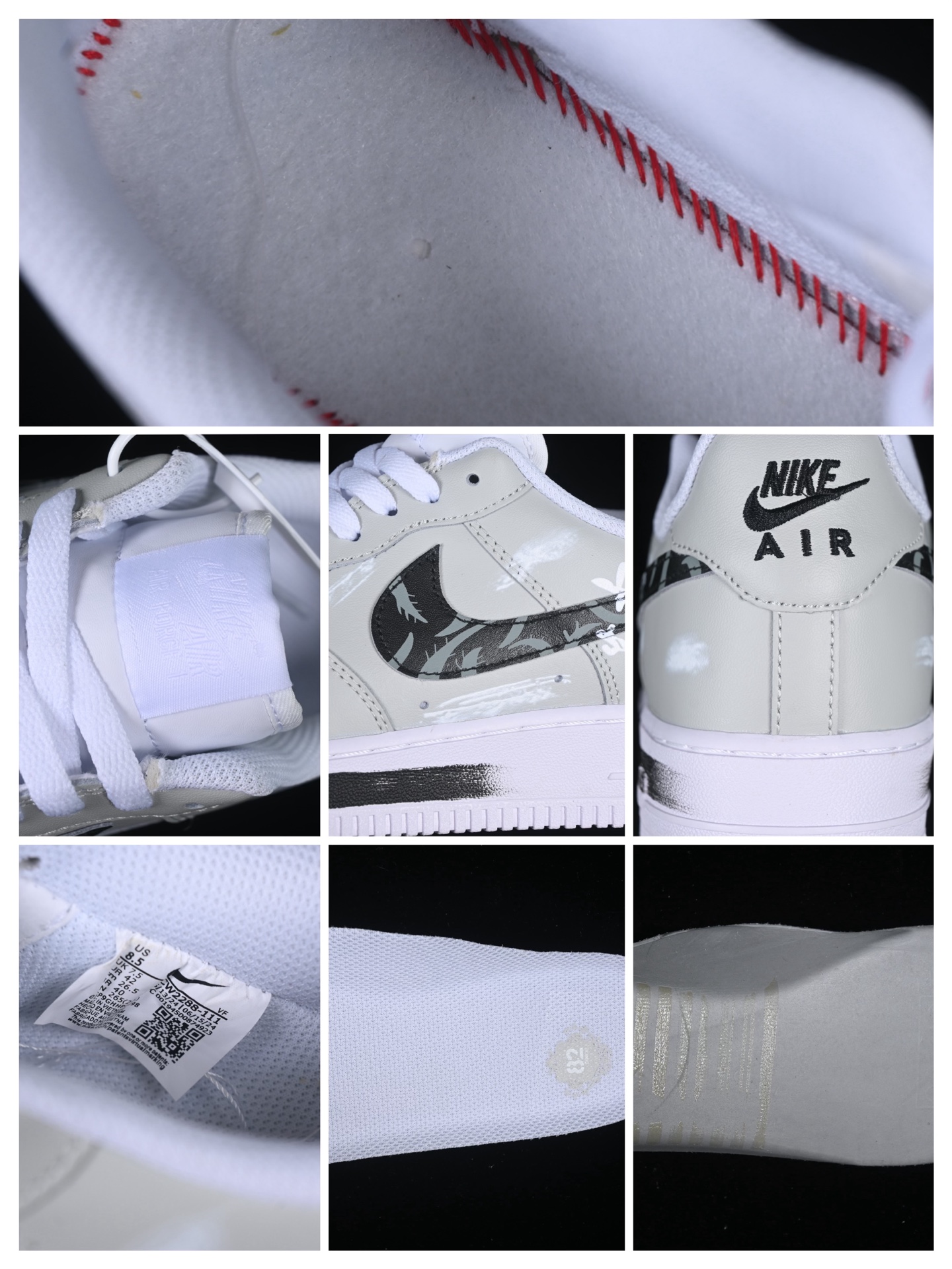 💰280纯原
 Nk Air Force 1'07 Low 暗影骑士 灰白黑配色 空军一号低帮休闲板鞋 CW2288-111
#原厂定制皮料 定制鞋盒 原楦原纸板 纯正版型 正品NFC感应芯片 高清洁度 内置全掌气垫
尺码：36 36.5 37.5 38 38.5 39 40 40.5 41 42 42.5 43 44 44.5 45 9.D4