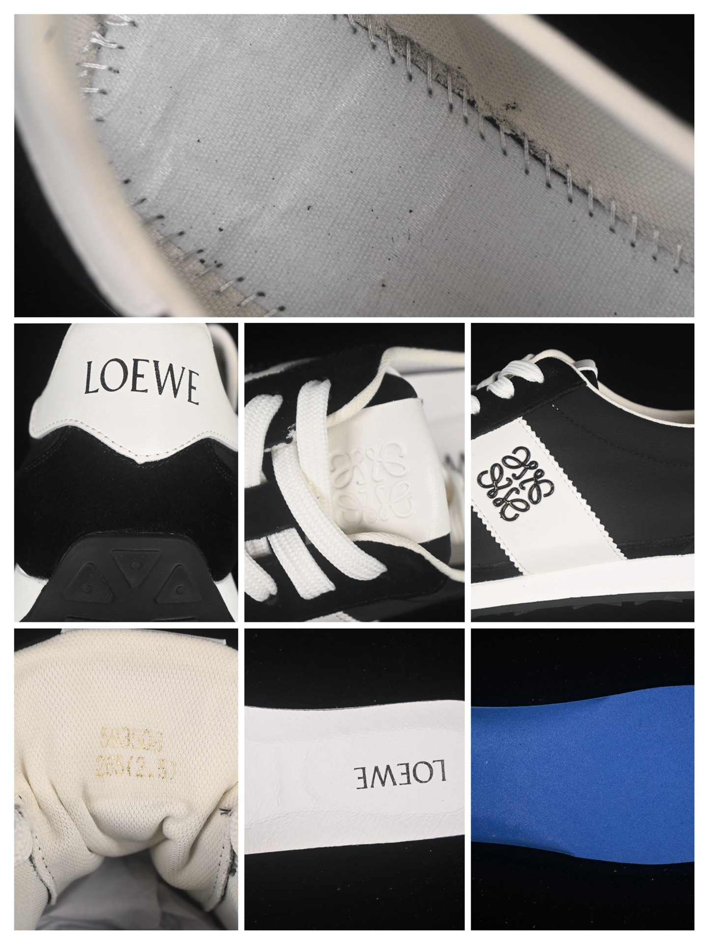 💰400纯原
 Loewe Ballet Runner 罗意威 25ss春季新款爆款 2.0系列阿甘复古风德训鞋薄底百搭休闲运动鞋 LLBR593508
#外贸出口订单 广东原厂 作为Loewe的标志性设计 超柔软，轻便且灵活的鞋底，升级的柔软皮革内衬和鞋床，提供最大舒适感，真皮和皮料混搭彰显复古风格 拼色德训鞋 阿甘鞋 小白鞋 拼色拼接鞋面 柔软舒适 被评为年度最舒适的暴走鞋 如履平地  原版细节 鞋面由进口麂皮 原版冰丝布拼接 真皮垫脚 原版定制磨具组合大底 原盒包装 众多明星同款上脚 极具爆款。
尺码：38 39 40 41 42 43 44 MBH8