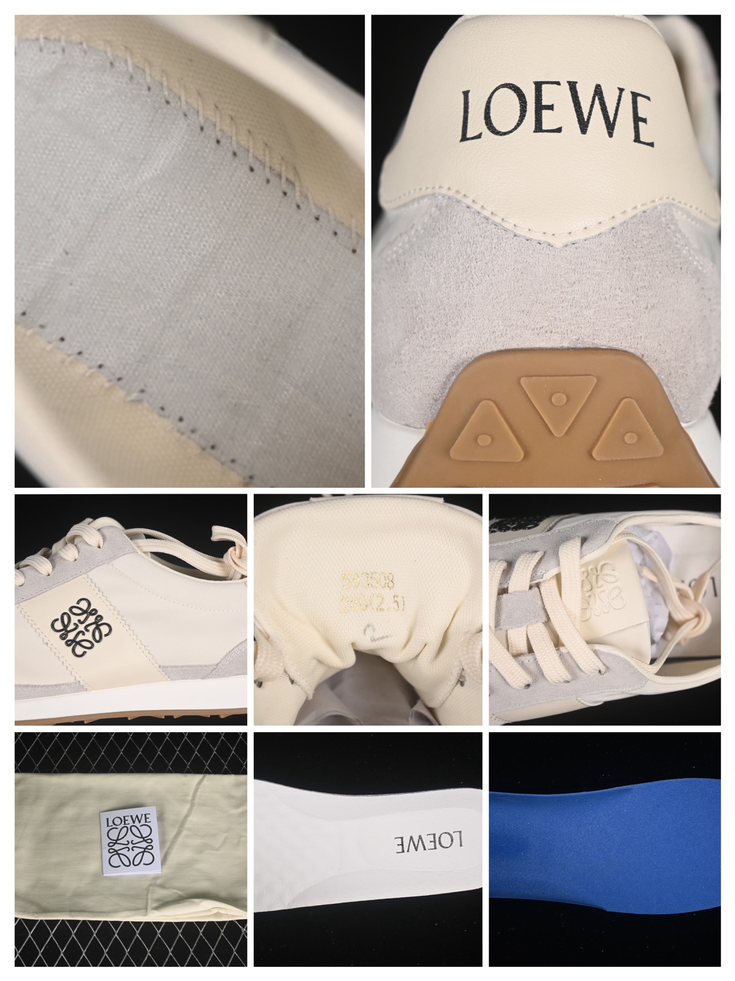 💰400纯原
Loewe Ballet Runner 罗意威 25ss春季新款爆款 2.0系列阿甘复古风德训鞋薄底百搭休闲运动鞋 LLBR593508
#外贸出口订单 广东原厂 作为Loewe的标志性设计 超柔软,轻便且灵活的鞋底,升级的柔软皮革内衬和鞋床,提供最大舒适感,真皮和皮料混搭彰显复古风格 拼色德训鞋 阿甘鞋 小白鞋 拼色拼接鞋面 柔软舒适 被评为年度最舒适的暴走鞋 如履平地 原版细节 鞋面由进口麂皮 原版冰丝布拼接 真皮垫脚 原版定制磨具组合大底 原盒包装 众多明星同款上脚 极具爆款。
尺码:38 39 40 41 42 43 44 MBH8