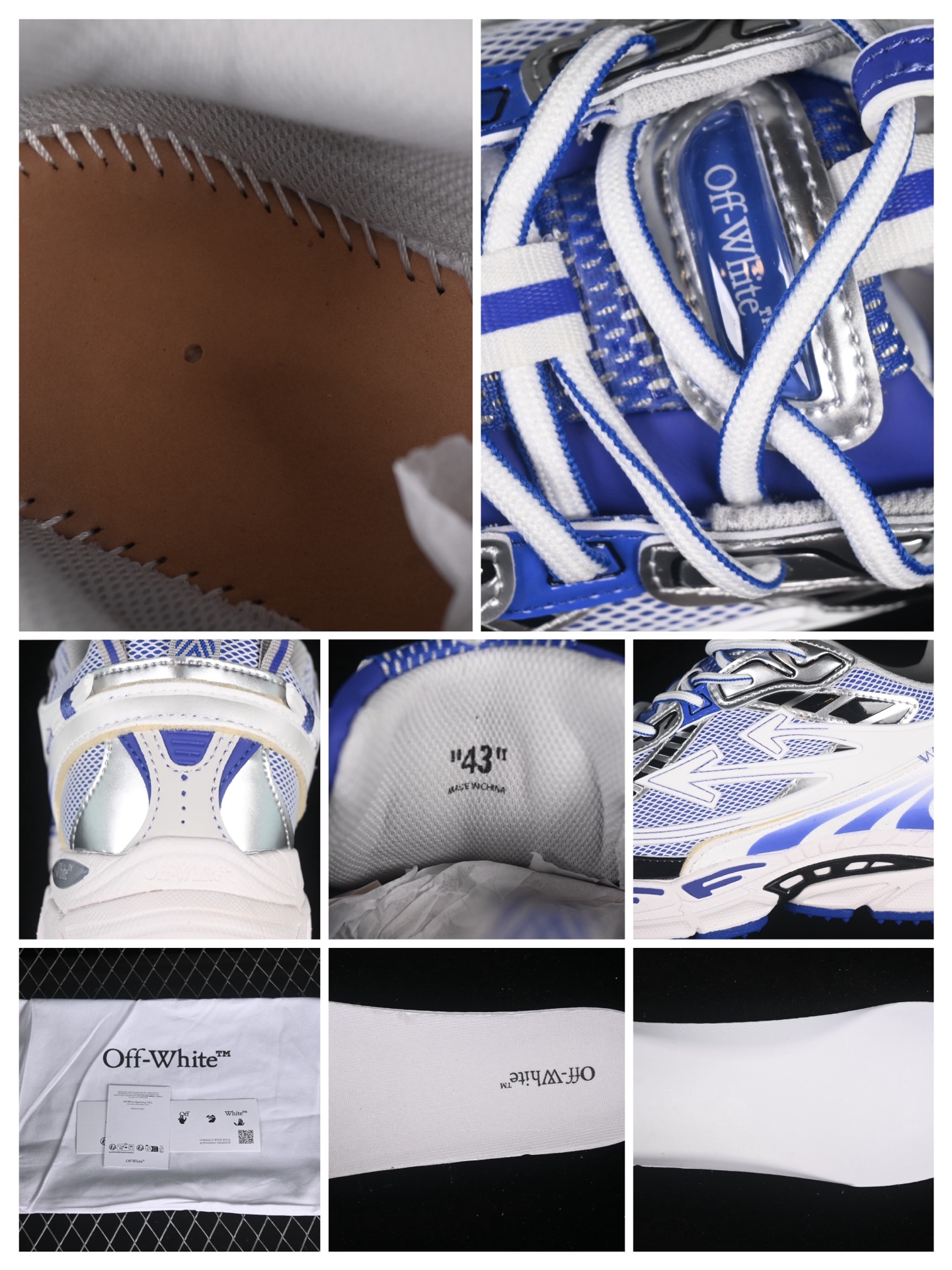  Off-White Be Right 白蓝色低帮生活休闲鞋
#鞋款的外观设计走在时尚前沿，其独特的风