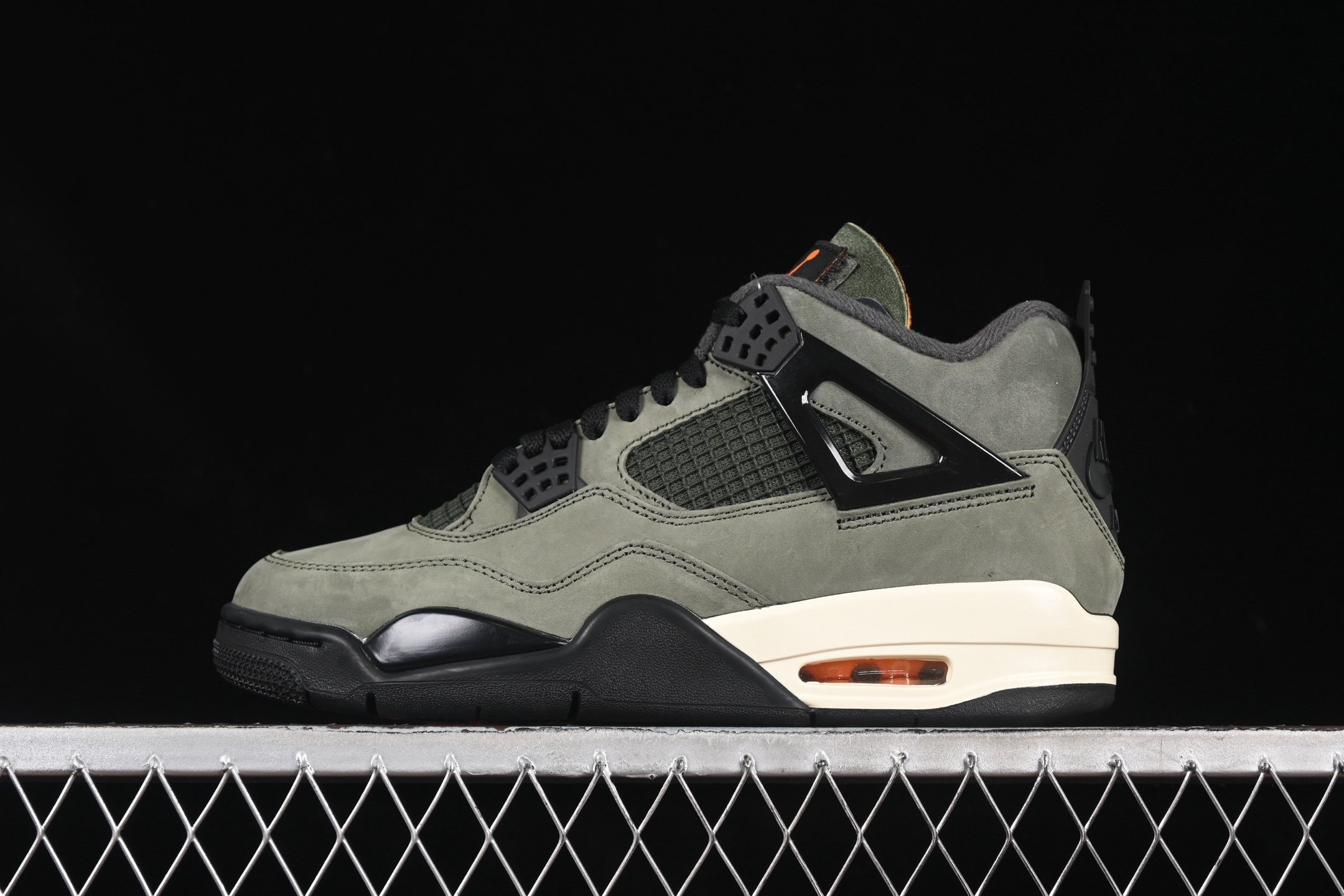 外贸版 Undefeated x Air Jordan 4 OG AJ4 乔4橄榄绿麂皮 IB1519