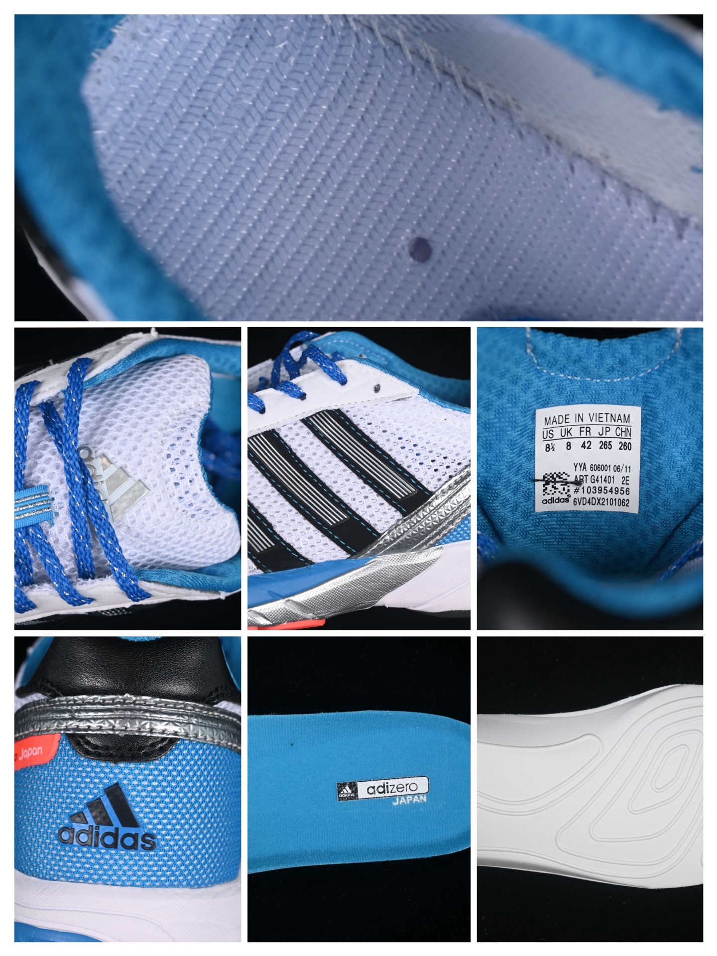 💰190纯原
 Adidas Adios Neftenga G41401 阿迪透气轻盈低帮跑步鞋
尺码：36 36.5 37 38 38.5 39 40 40.5 41 42 42.5 43 44 44.5 45 N.C3