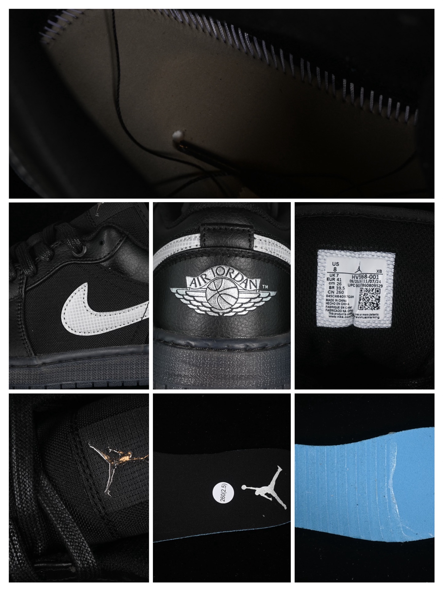 💰200公司级💰240纯原💰280顶级
Air Jordan 1 Low AJ1 乔1黑白帆皮拼接 低帮文化篮球鞋 HV5968-001
#市售最高品质 原鞋开发 大厂代工流水线打造 公司货既视感 细节随意对比
尺码:35.5 36 36.5 37.5 38 38.5 39 40 40.5 41 42 42.5 43 44 44.5 45 46 H8D4