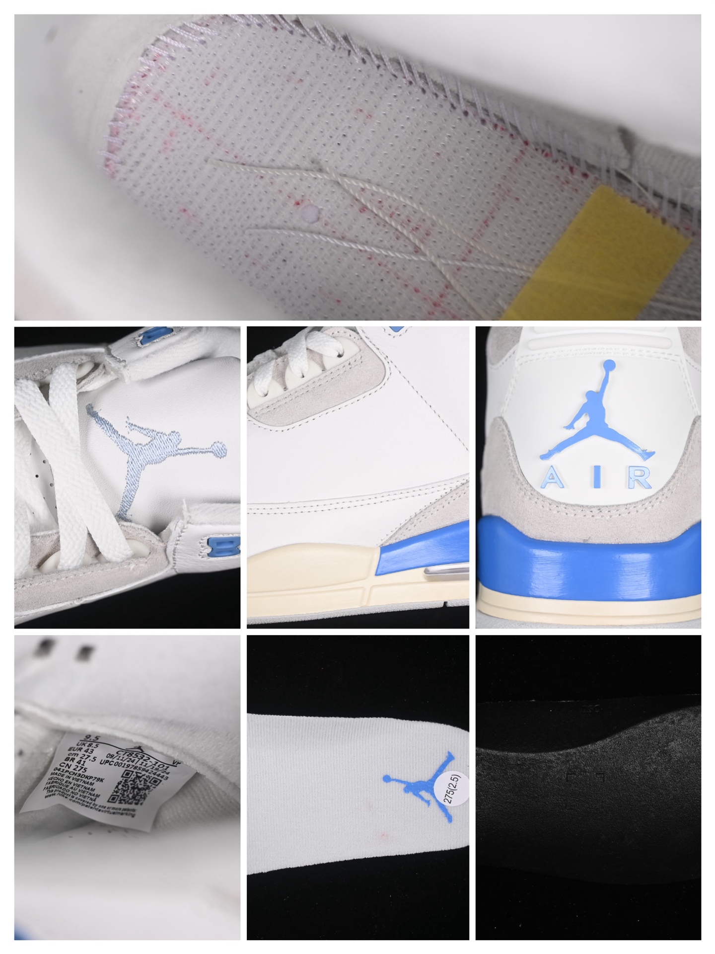 💰440外贸版本 Air Jordan 3 Retro "Lucky Shorts" AJ3 乔3幸运短裤 北卡蓝 CT8532-101
#配色采用蓝色和白色，网眼布和特定的拼色等细微细节与原始练习短裤的设计相呼应，是对迈克尔 · 乔丹从大学新星到 NBA 传奇巨星的致敬，抓住了他职业生涯的精髓和铸就他成功的元素。
尺码：39 40 40.5 41 42 42.5 43 44 44.5 45 45.5 46 47.5 48.5 WME5