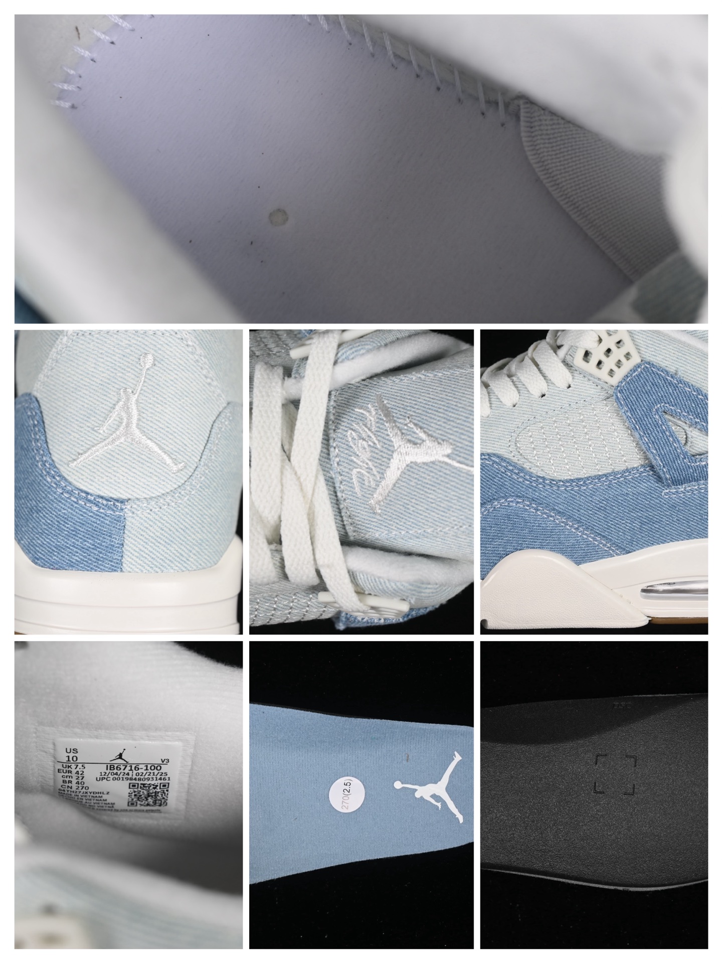 💰380纯原
Air Jordan 4 Denim "Worn Blue" AJ4 乔4水洗丹宁 IB6716-100
#整双鞋采用深浅双色水洗丹宁面料覆盖鞋身,刻意保留粗犷车缝线与毛边做旧细节,营造自然磨损的复古韵味。
尺码:36 36.5 37.5 38 38.5 39 40 40.5 41 42 42.5 43 44 44.5 45 46 47.5 48.5 LTE5