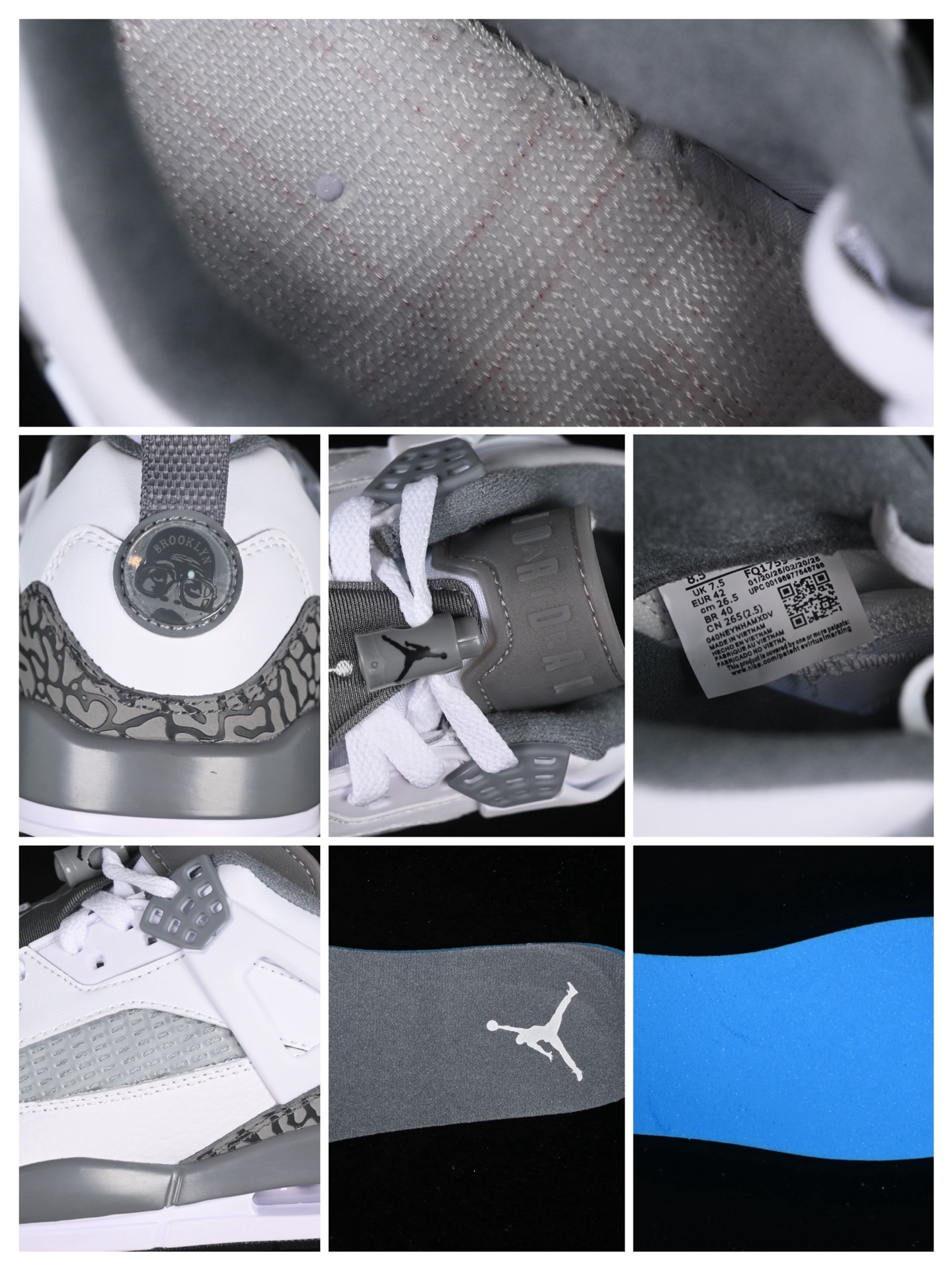💰300纯原
Jordan Spizike Low AJ 乔丹合体元素 复古蓝配色 文化休闲板鞋 FQ1759-102
#整双鞋在 Air Jordan 5 Low 廓形的基础上,通过加入 AJ3 的爆裂纹和鞋底设计、AJ6 的鞋舌和鞋带束扣、AJ4 的鞋侧三角稳定贴片和鞋带孔等,
尺码:36 36.5 37.5 38 38.5 39 40 40.5 41 42 42.5 43 44 44.5 45 46 47.5 ZZD4
