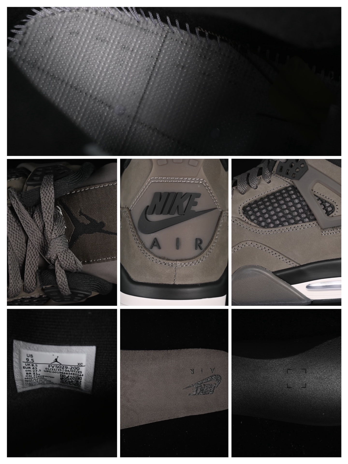  外贸版 Air Jordan 4 Retro Cave Stone AJ4 乔4摩卡 FV5029-2