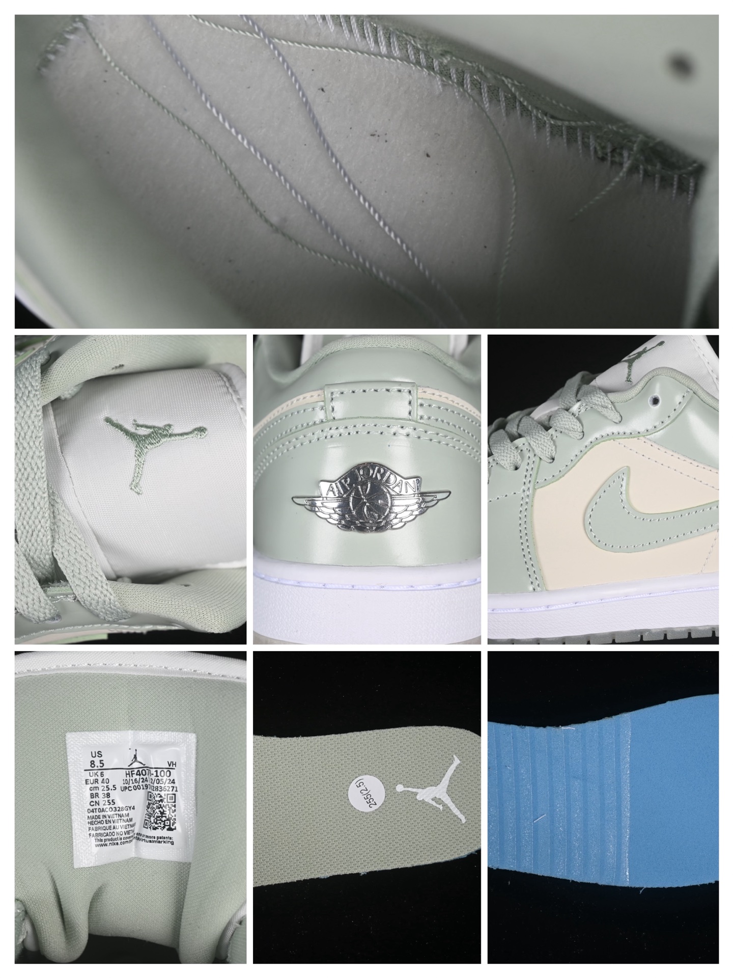  G版纯原 Air Jordan 1 Low AJ1 乔1琥珀绿 低帮文化休闲板鞋 HF4078-100