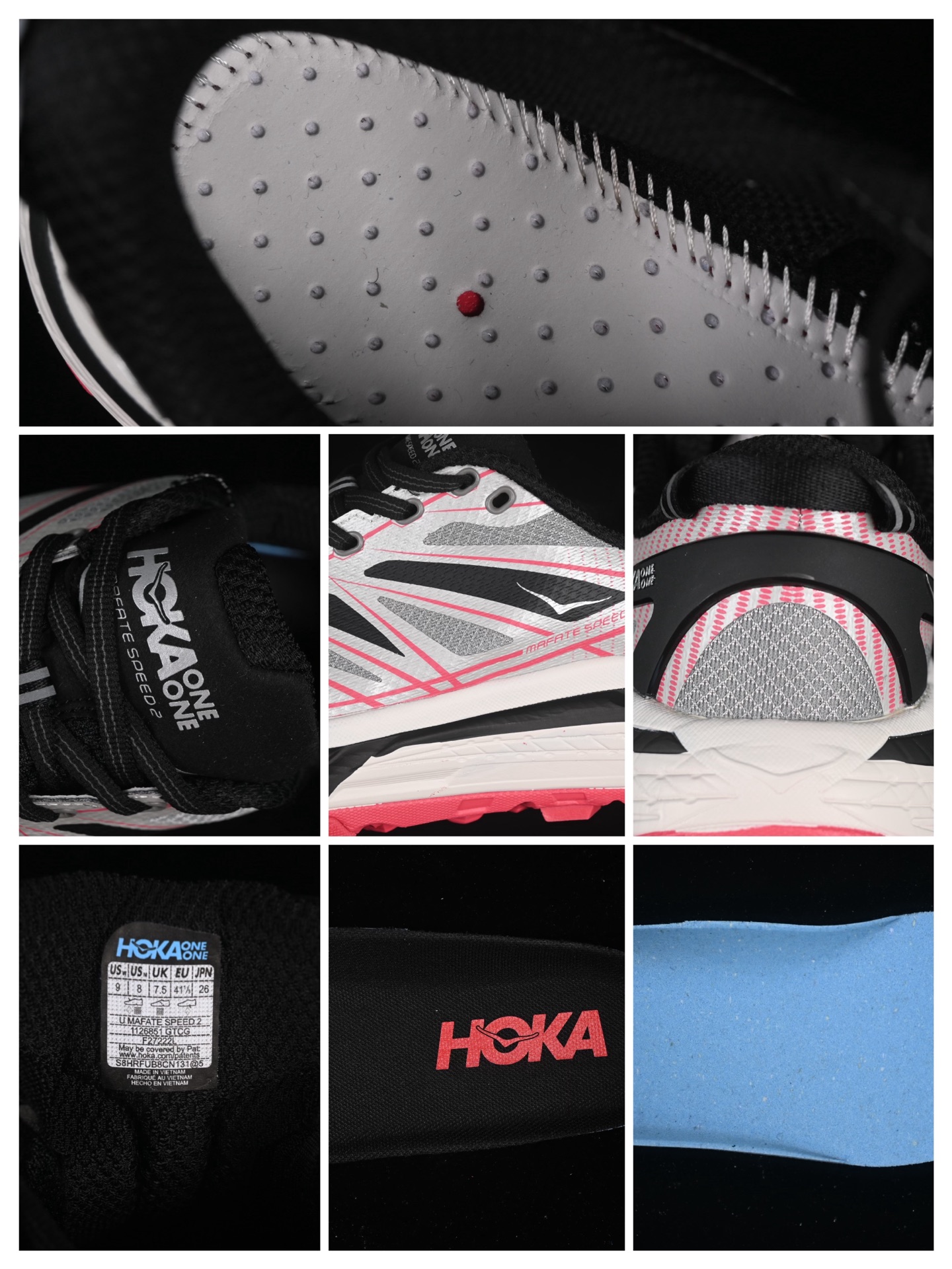 💰220纯原
Hoka Mafate Speed 2 马法特二代超轻厚底轻量山地跑步鞋 1126851 GTCG
#轻量化材料Fresh Foam。超轻量中底全部用料过3C认证! 滚动平衡科技减少33%能量消耗 !第二代Mafate更是延续精髓设计,并调整了整体的鞋型,修身的鞋型,更加灵巧的感觉一下子来了。外底韧弹感十足的EVA泡绵,结合Vibram橡胶大底,性能稳定输出,无论是平时穿着还是在潮湿的梅雨季节跑步,都是非常优秀的搭配。
尺码:36 36.5 37 38 38.5 39 40 40.5 41 42 42.5 43 44 45 N.D4