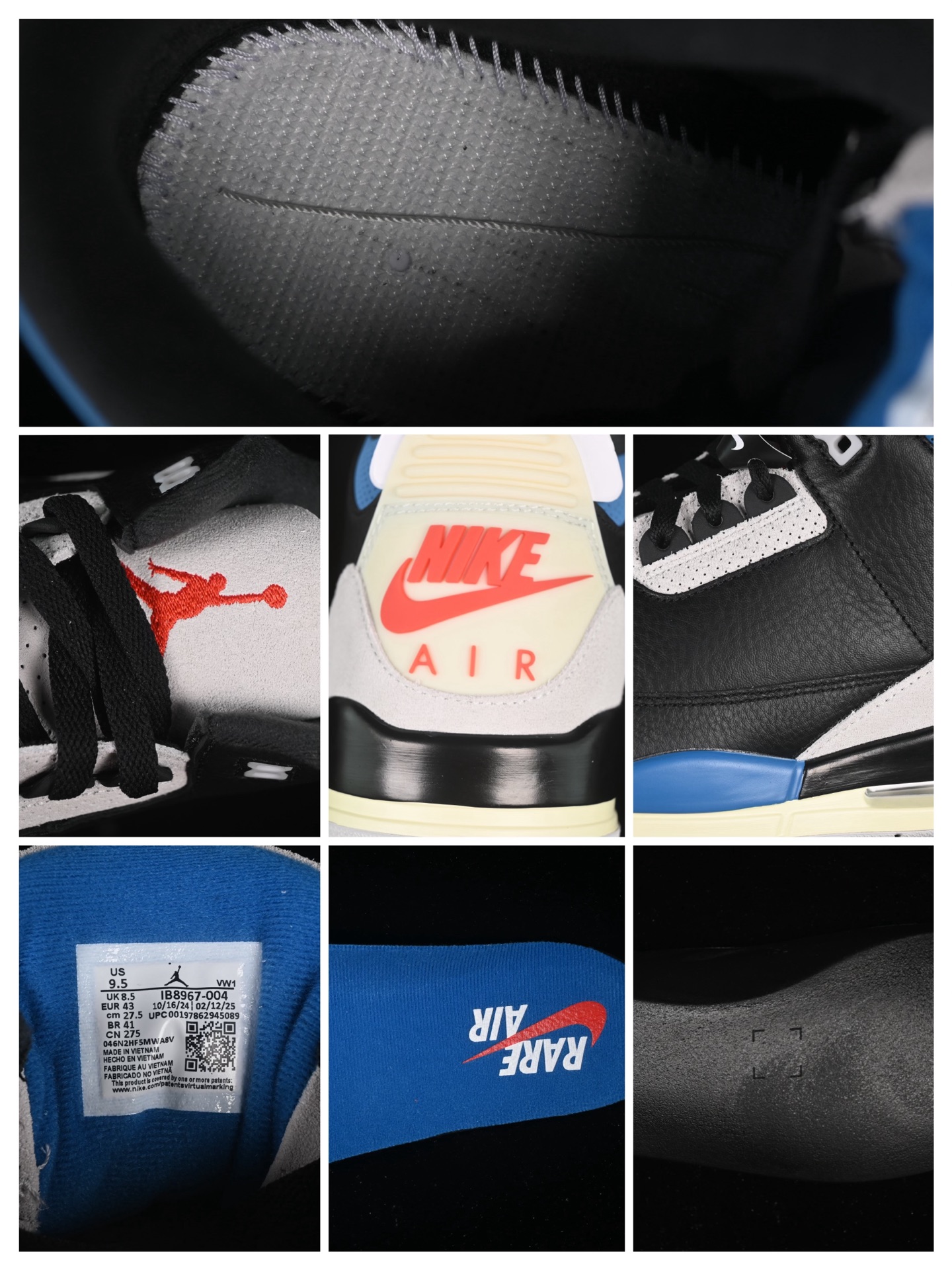  外贸版 Air Jordan 3 OG Rare Air AJ3 乔3小反勾 IB8967-004
