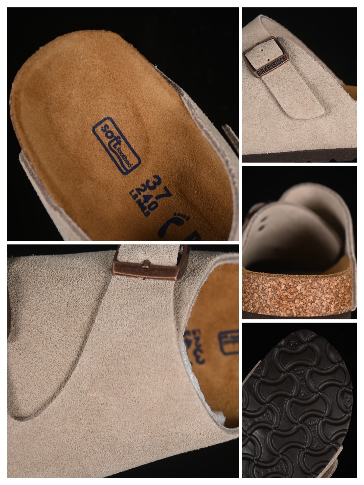 💰220纯原
Birkenstock 勃肯凉鞋系列 灰褐色
#采用质地柔软牛皮绒面革植入羊羔毛鞋垫和里衬材质 中底搭载缓震软木橡胶 外置EVA轻量片装外底
尺码：35 36 37 38 39 40 41 42 43 44 45 G.D4
