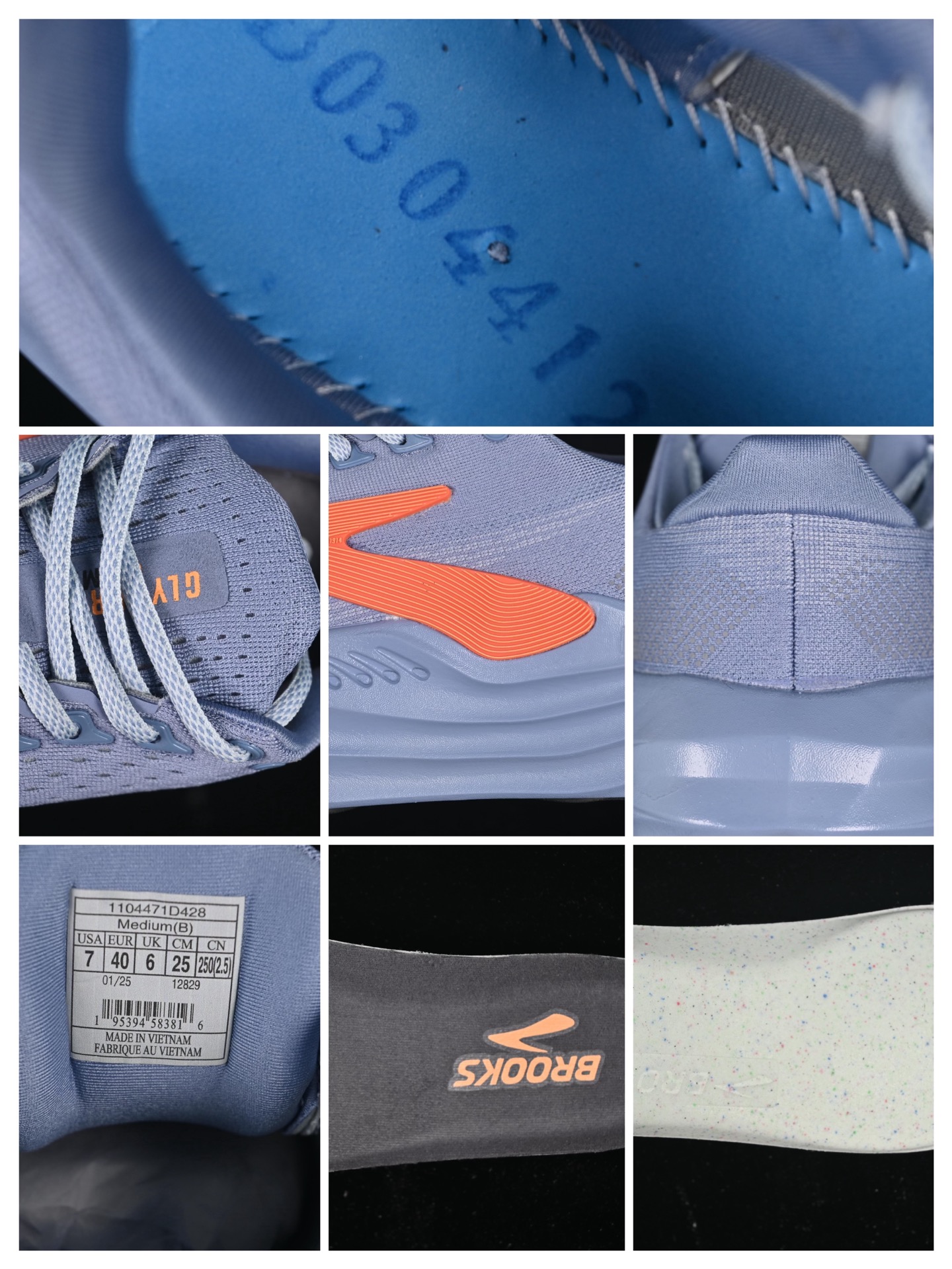 💰260纯原
 Brooks Glycerin Max 布鲁克斯 男子缓震马拉松慢跑鞋 1104471D428
#广东超临界大底 原楦原纸板 客供原厂材料开发 极致一眼正品既视感 细节如图所示
尺码：36 36.5 37 38 38.5 39 40 40.5 41 42 42.5 43 44 44.5 45 46 N.C3