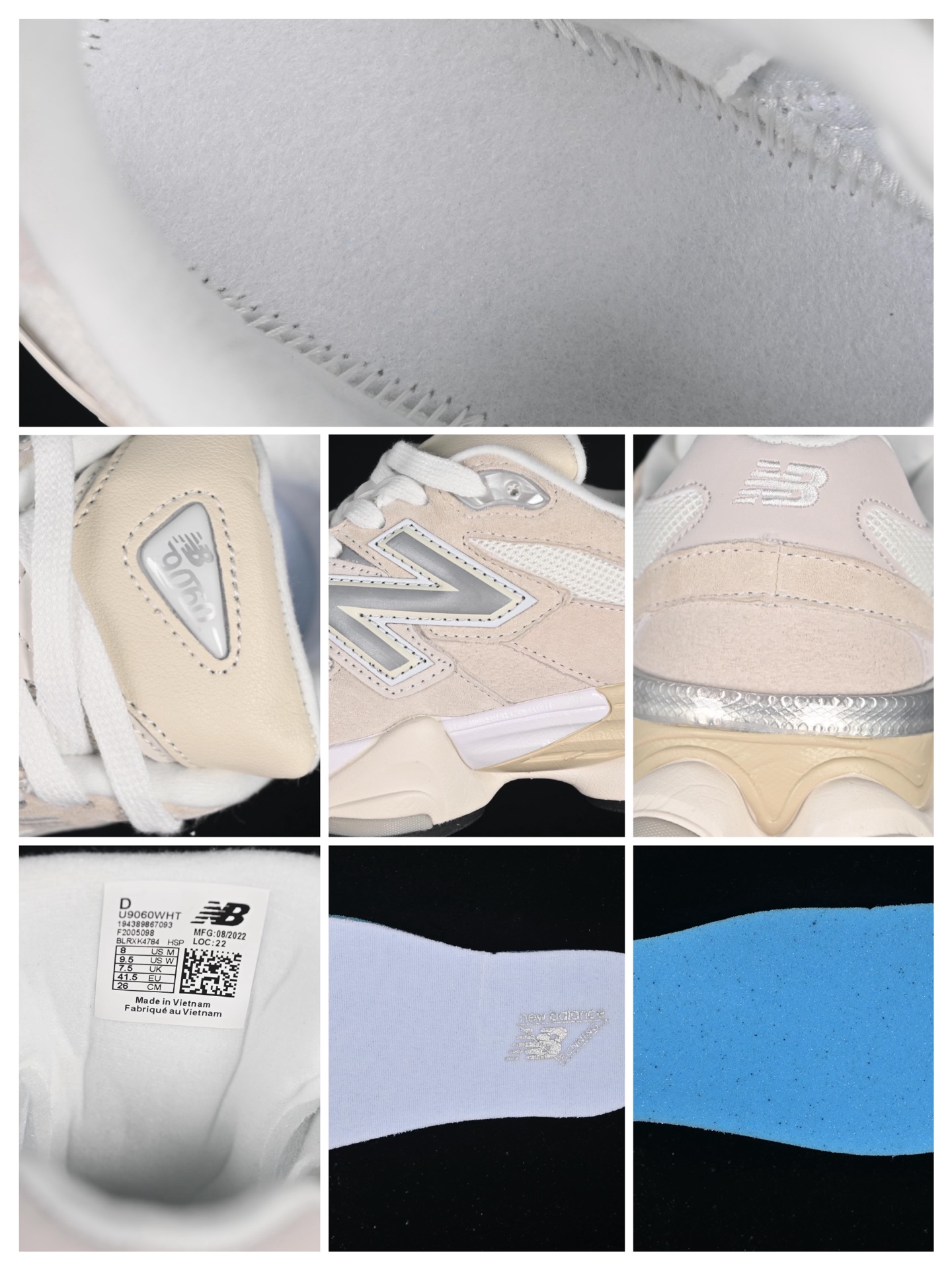 💰190纯原
 New Balance NB9060 复古休闲运动慢跑鞋 U9060WHT
#最强性价版 采用大面积网眼以及麂皮材质覆盖鞋身，还原经典气质。搭载ABZORB避震科技，由泡沫聚酯制成，上脚可以有效减少由鞋底反弹对身体及双腿的冲击力
尺码：36 37 37.5 38 38.5 39 40 40.5 41 42 42.5 43 44 44.5 45 46.5 F.C3