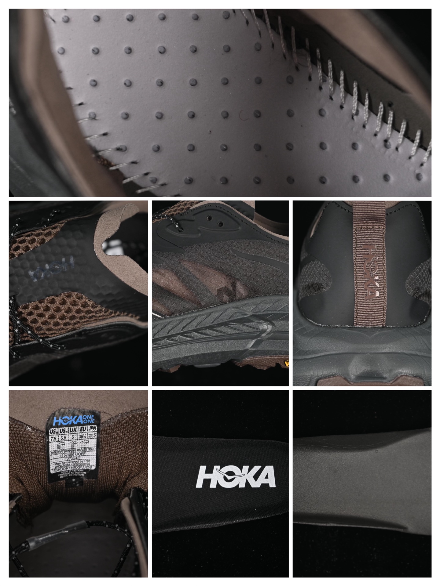 💰220纯原
 HOKA ONE ONE Satisfy Running Mafate Trail 低帮缓震户外登山功能鞋 1157050 COFF
尺码：36 36.5 37 38 38.5 39 40 40.5 41 42 42.5 43 44 45 N.D4