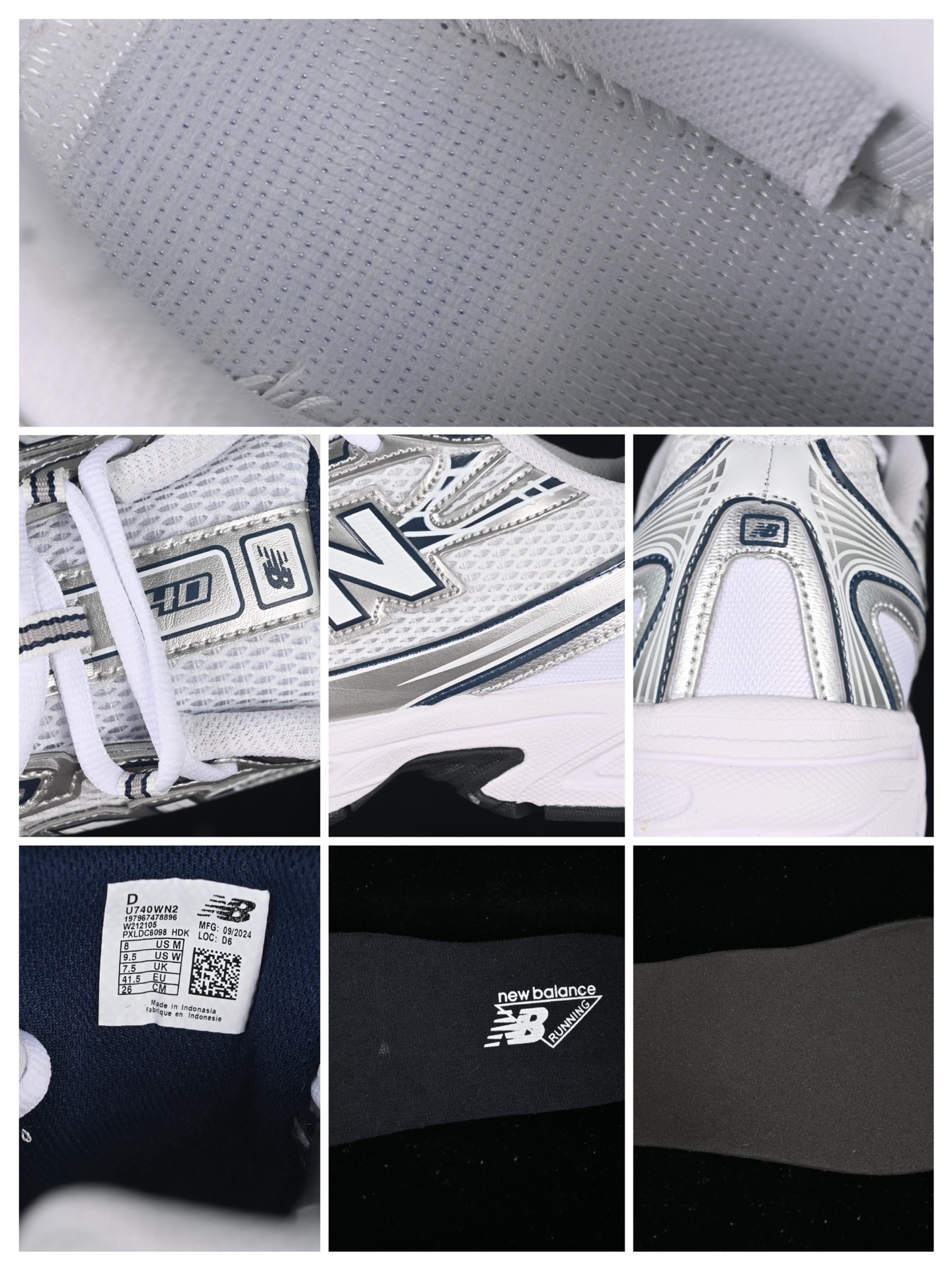💰180纯原
 New Balance 740系列复古老爹风休闲运动慢跑鞋 U740WN2
尺码：36 37 37.5 38 38.5 39 40 40.5 41 42 42.5 43 44 44.5 45 F.C3