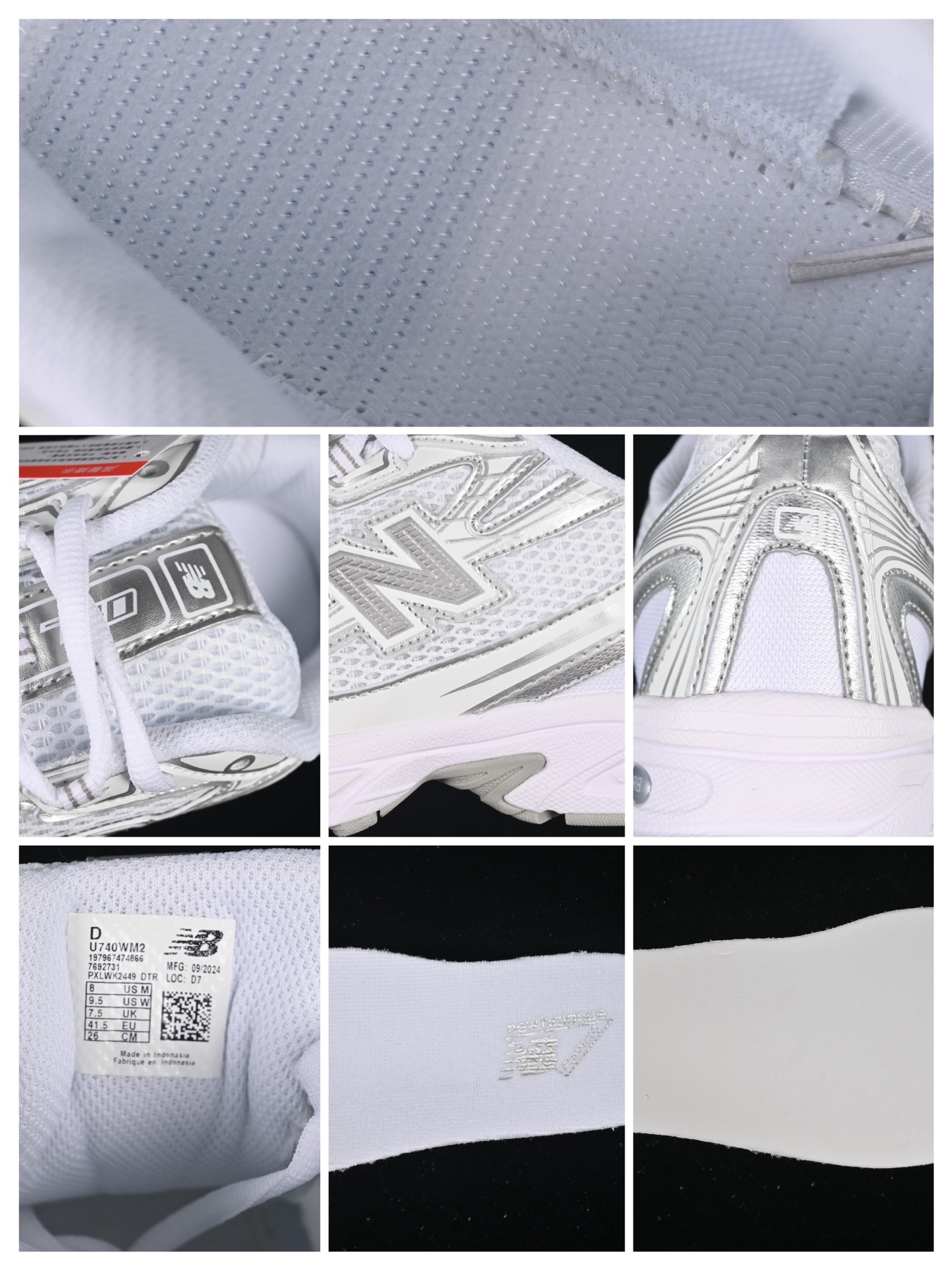 💰180纯原
 New Balance 740系列复古老爹风休闲运动慢跑鞋 U740WM2
尺码：36 37 37.5 38 38.5 39 40 40.5 41 42 42.5 43 44 44.5 45 F.C3