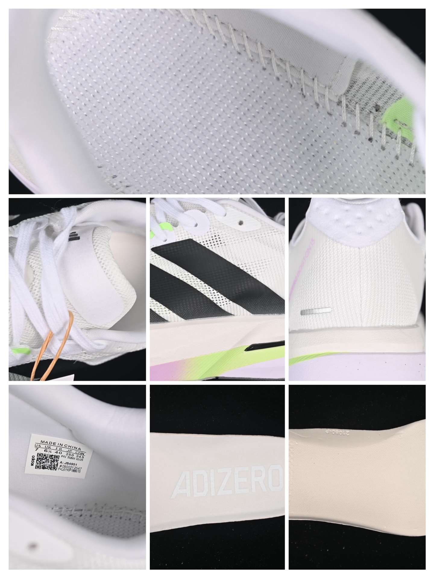 💰240纯原
Adidas Adizero Boston 13 JS4951 阿迪透气低帮跑步鞋
尺码：36 36.5 37 38 38.5 39 40 40.5 41 42 42.5 43 44 44.5 45 G.C3