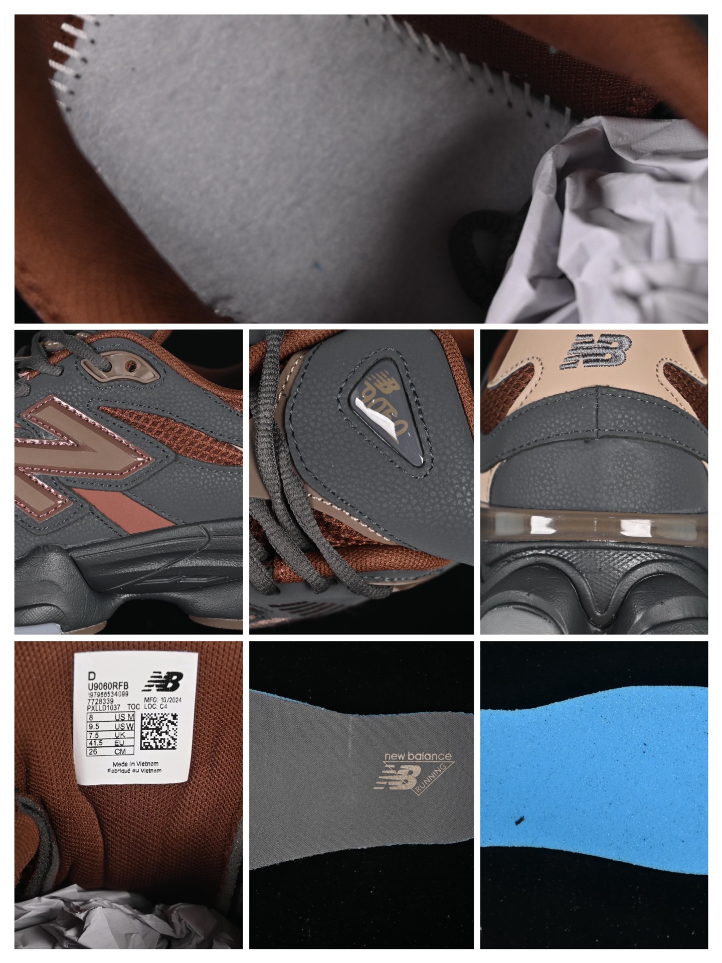 💰190纯原
 New Balance NB9060 复古休闲运动慢跑鞋 U9060RFB
#最强性价版 采用大面积网眼以及麂皮材质覆盖鞋身，还原经典气质。搭载ABZORB避震科技，由泡沫聚酯制成，上脚可以有效减少由鞋底反弹对身体及双腿的冲击力
尺码：36 37 37.5 38 38.5 39 40 40.5 41 42 42.5 43 44 44.5 45 46.5 F.C3