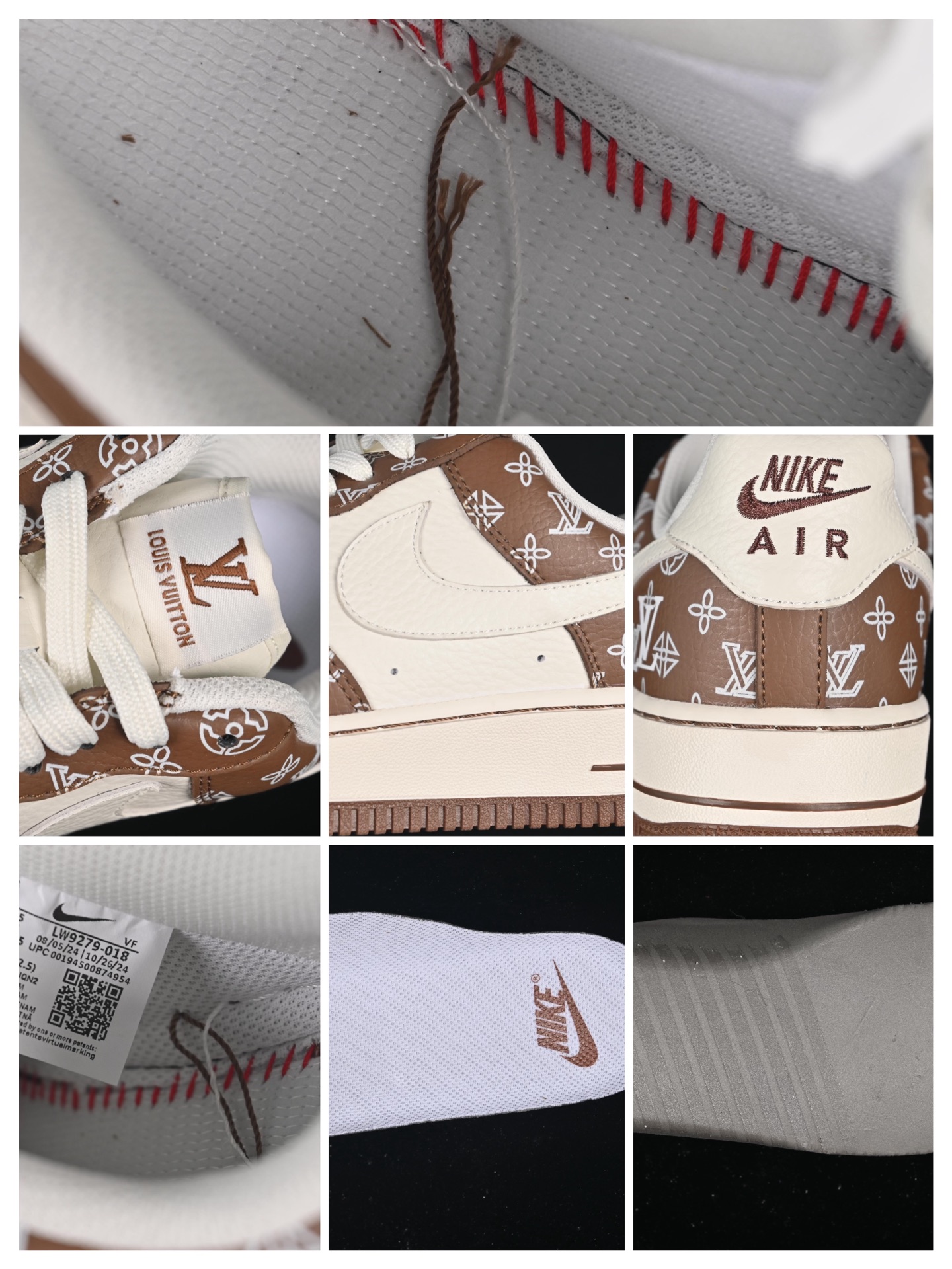 💰280纯原
 Nike Air Force 1'07 Low LV联名 奶白棕 空军一号低帮休闲板鞋 LW9279-018
#原楦头原纸板 原装鞋盒 定制五金配件 内置全掌气垫 原厂鞋底
尺码：36 36.5 37.5 38 38.5 39 40 40.5 41 42 42.5 43 44 44.5 45 9.D4