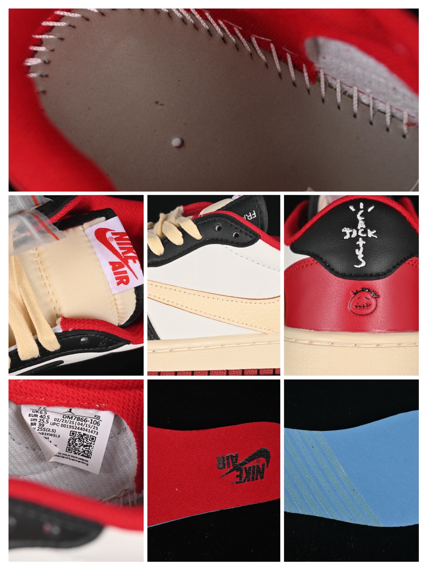 💰180真标💰280公司级💰380纯原
Travis Scott x Air Jordan 1 Low OG AJ1 乔1倒勾低帮 DM7866-106
尺码:36 36.5 37.5 38 38.5 39 40 40.5 41 42 42.5 43 44 44.5 45 46 47.5 3.D4