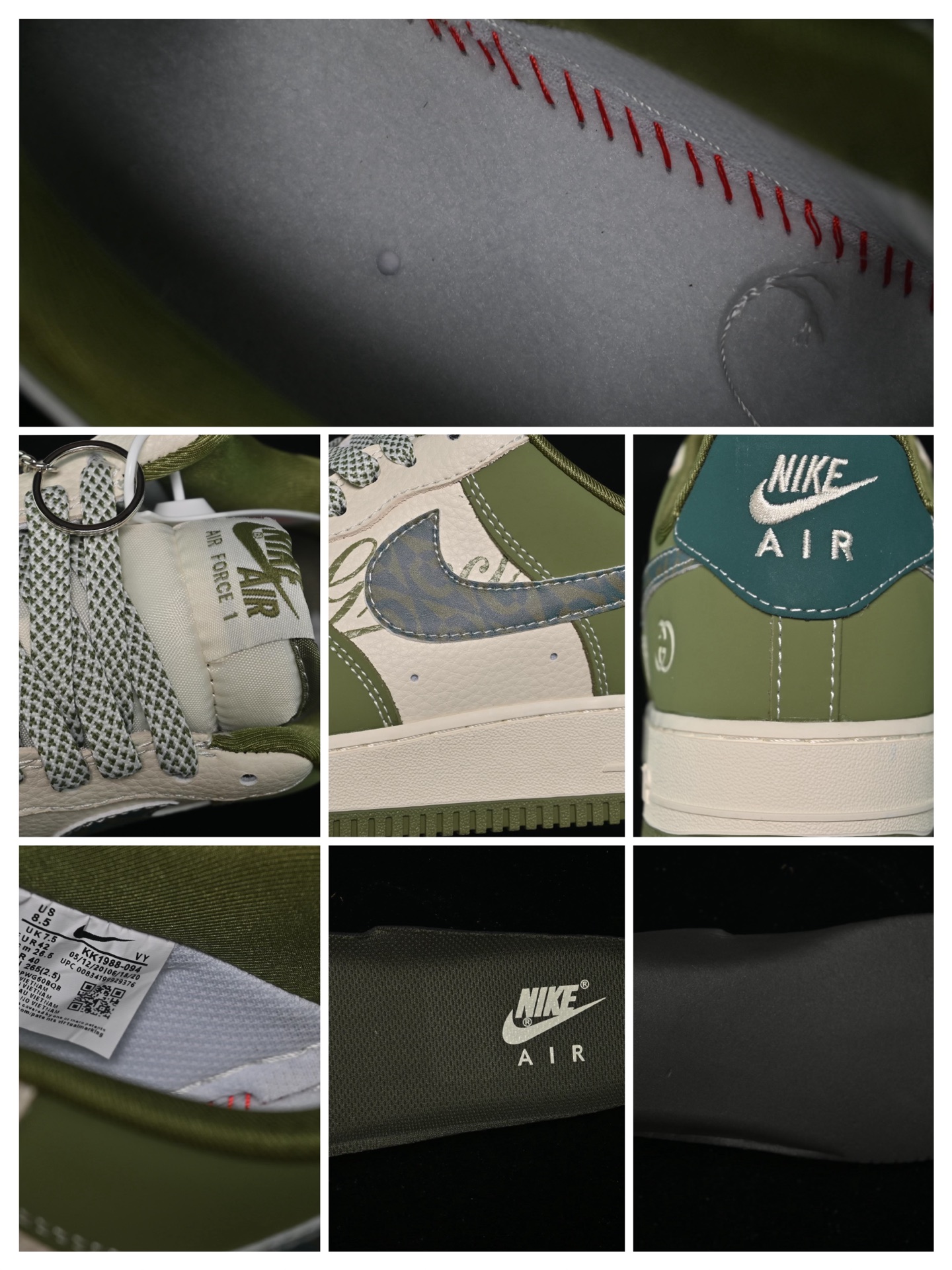 💰300纯原
 Nike Air Force 1'07 Low 古驰联名 草绿 空军一号低帮休闲板鞋 KK1988-094
#原楦头原纸板 原装鞋盒 定制五金配件 内置全掌气垫 原厂鞋底 
尺码：36 36.5 37.5 38 38.5 39 40 40.5 41 42 42.5 43 44 44.5 45 9.D4