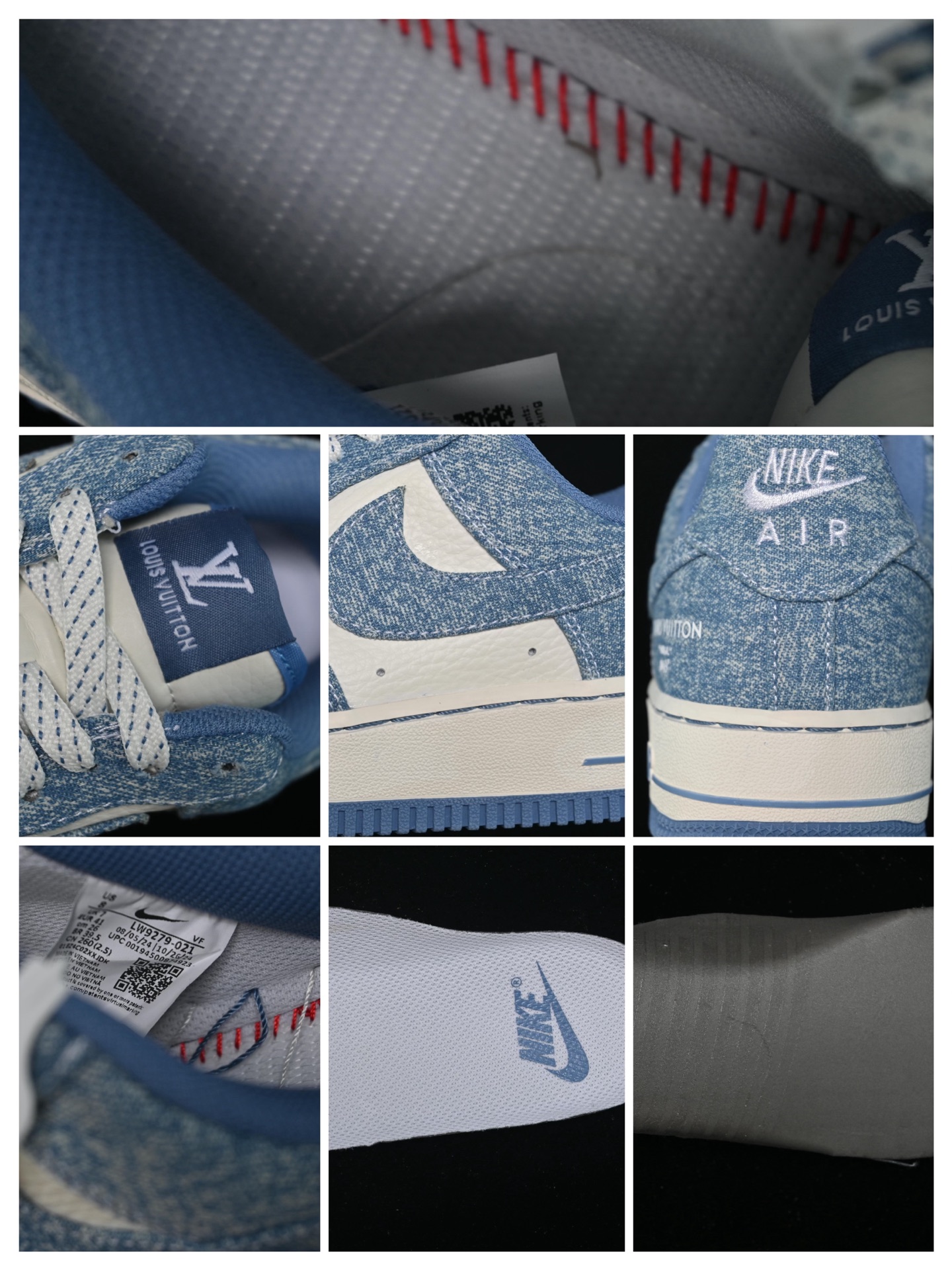💰280纯原
Nike Air Force 1'07 Low LV联名 冰蓝牛仔 空军一号低帮休闲板鞋 LW9279-021
#原楦头原纸板 原装鞋盒 原厂鞋底 超高清洁度 细节完美
尺码：36 36.5 37.5 38 38.5 39 40 40.5 41 42 42.5 43 44 44.5 45 9.D4