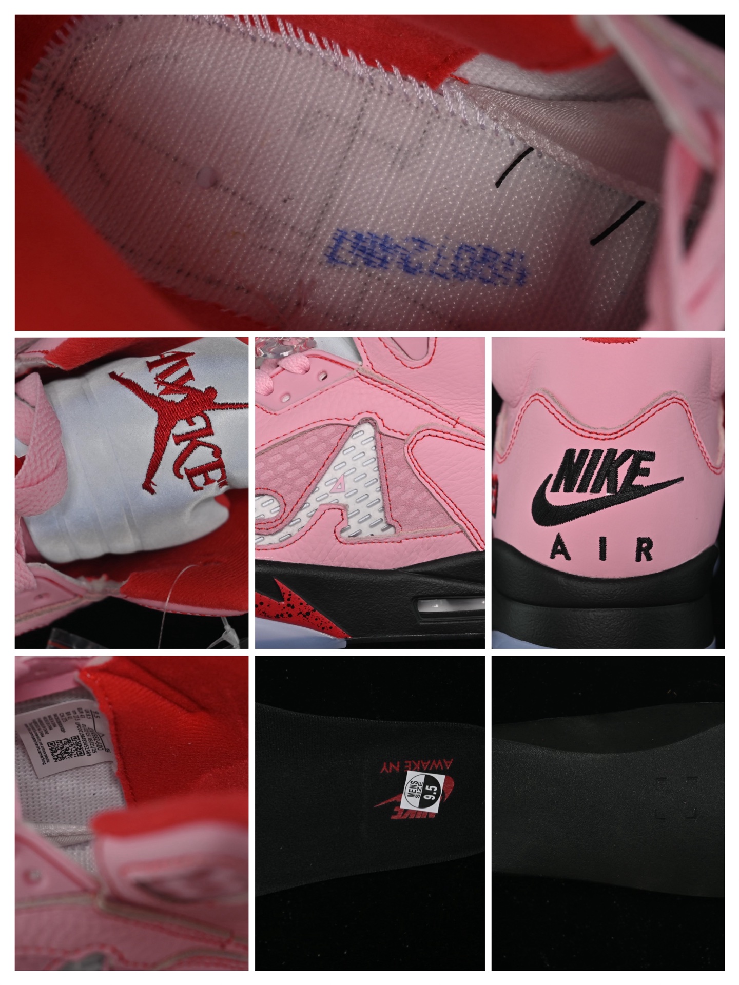 💰520顶级
Awake NY x Air Jordan 5 "Arctic Pink" AJ5 乔5联名款粉色 DV4982-600
#鞋身以鞋身通体采用黑/灰色为主色调呈现,搭配3M反光鞋舌。黑色皮革+白色车线,足够有辨识度同时上脚好打理。
尺码:40 40.5 41 42 42.5 43 44 44.5 45 46 47.5 48.5 B.G7