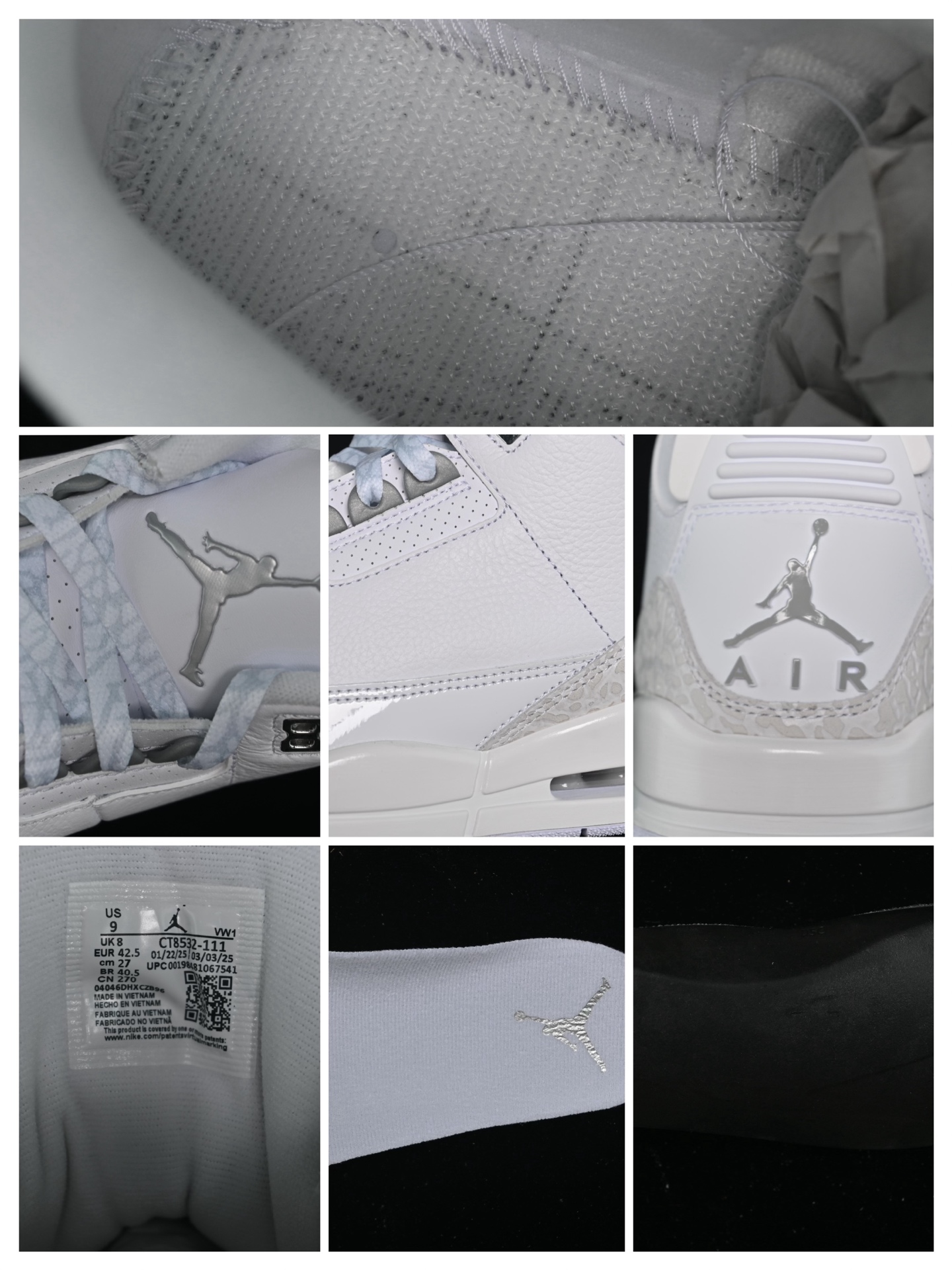  外贸版 Air Jordan 3 Retro Pure Money AJ3 乔3复刻白猫 CT8532