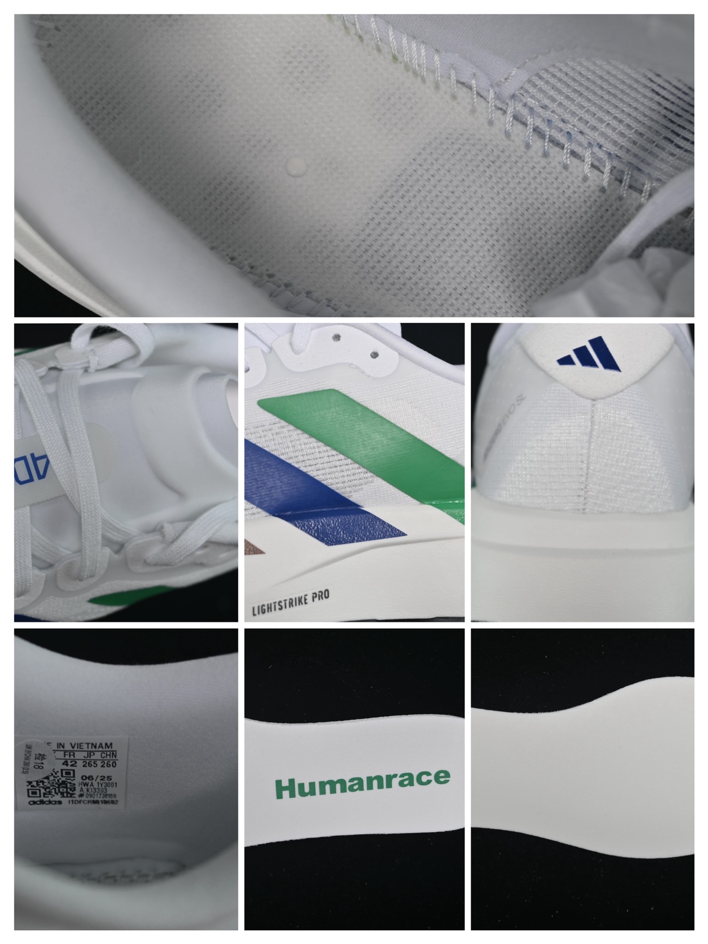 💰220纯原
Adidas Adizero Evo SL KI3393 阿迪超轻透气缓震跑鞋
#以令人难以置信的138克重量,刷新了跑鞋轻量化的记录,阿迪在材料科学和工艺技术上的深厚积累。
#全新鞋款采用Lightweight Upper材料,让穿着者几乎能够体验到一种"裸足"的感觉
尺码:36 36.5 37 38 38.5 39 40 40.5 41 42 42.5 43 44 44.5 45 7+D4