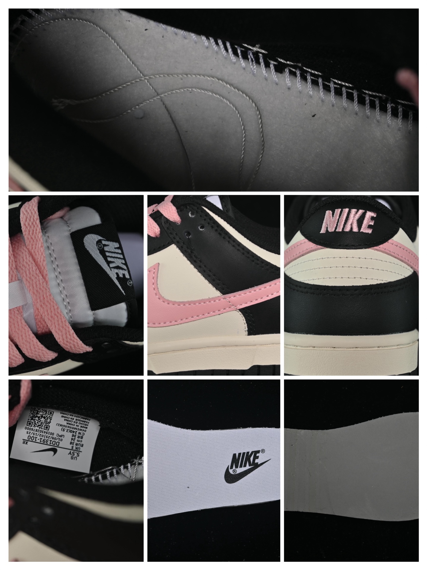💰260公司级💰360纯原
 Nike SB Dunk Low 白黑粉配色 低帮休闲板鞋 DD1391-100
尺码：35.5 36 36.5 37.5 38 38.5 39 40 9.E5