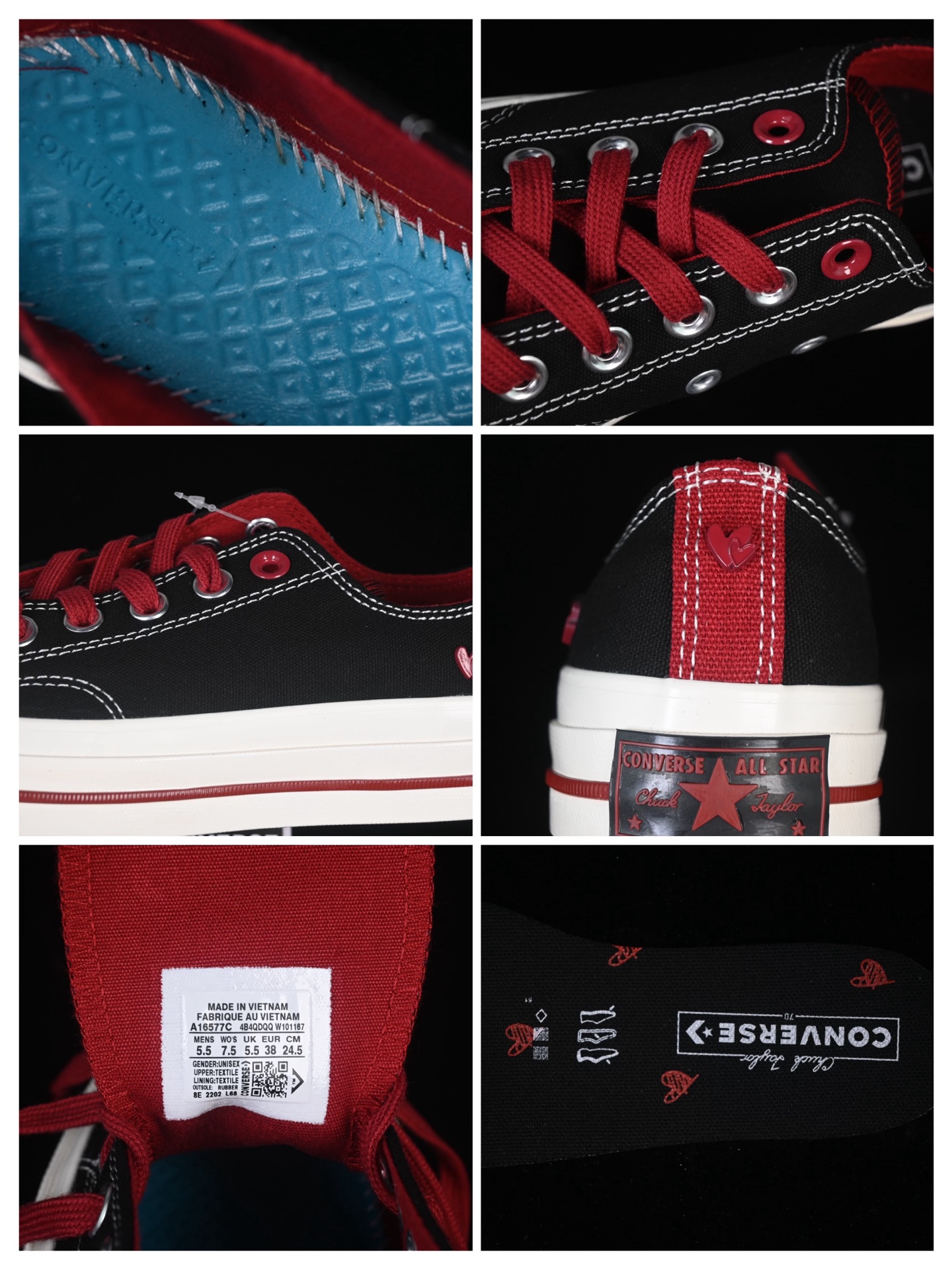 💰140纯原
Converse 1970s 匡威情人节限定低帮休闲板鞋 A16577C
尺码：35 36 36.5 37 37.5 38 39 39.5 40 41 41.5 42 42.5 43 44 M.C3