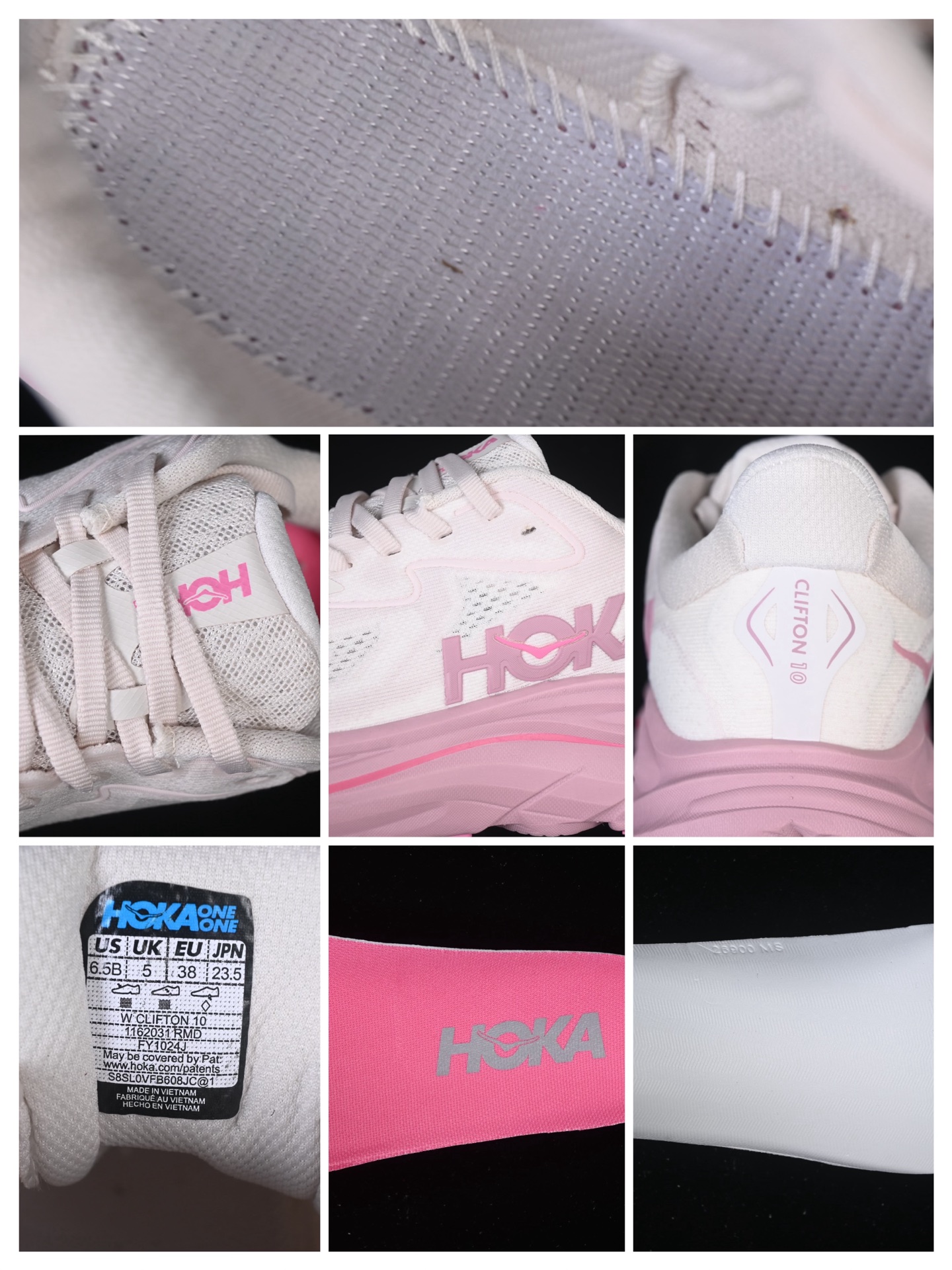 💰220纯原
HOKA ONE ONE CLIFTON 10 克里夫顿系列 轻盈透气的针织网面跑鞋 1162031 RMD
#增强鞋面的强度和支撑性能 搭配柔软的鞋舌 让双脚在舒适包裹中跑的更加畅快 全新泡棉中底 柔软的同时增强回弹性能 为不同跑者提供更平稳流畅的脚感 带来全面的缓冲保护 根据人体工程学设计的延长拉襟 后跟处弹软的海绵填充舒适固定 避免掉跟和摩擦
尺码:36 36.5 37 38 38.5 39 40 B.D4