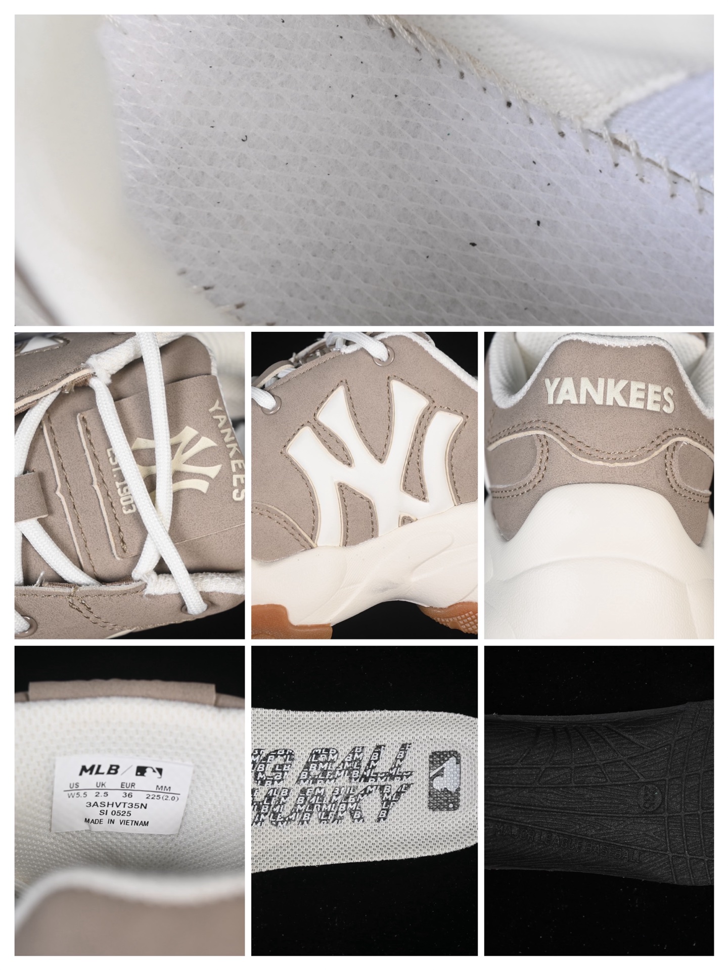 💰200纯原 NY MLB Bigball Chunky Vintage Window 纽约洋基队 增高厚底跑鞋 3ASHVT35N50BRS
尺码：35 36 36.5 37.5 38 38.5 39 40 40.5 41 42 42.5 43 44 FYC3