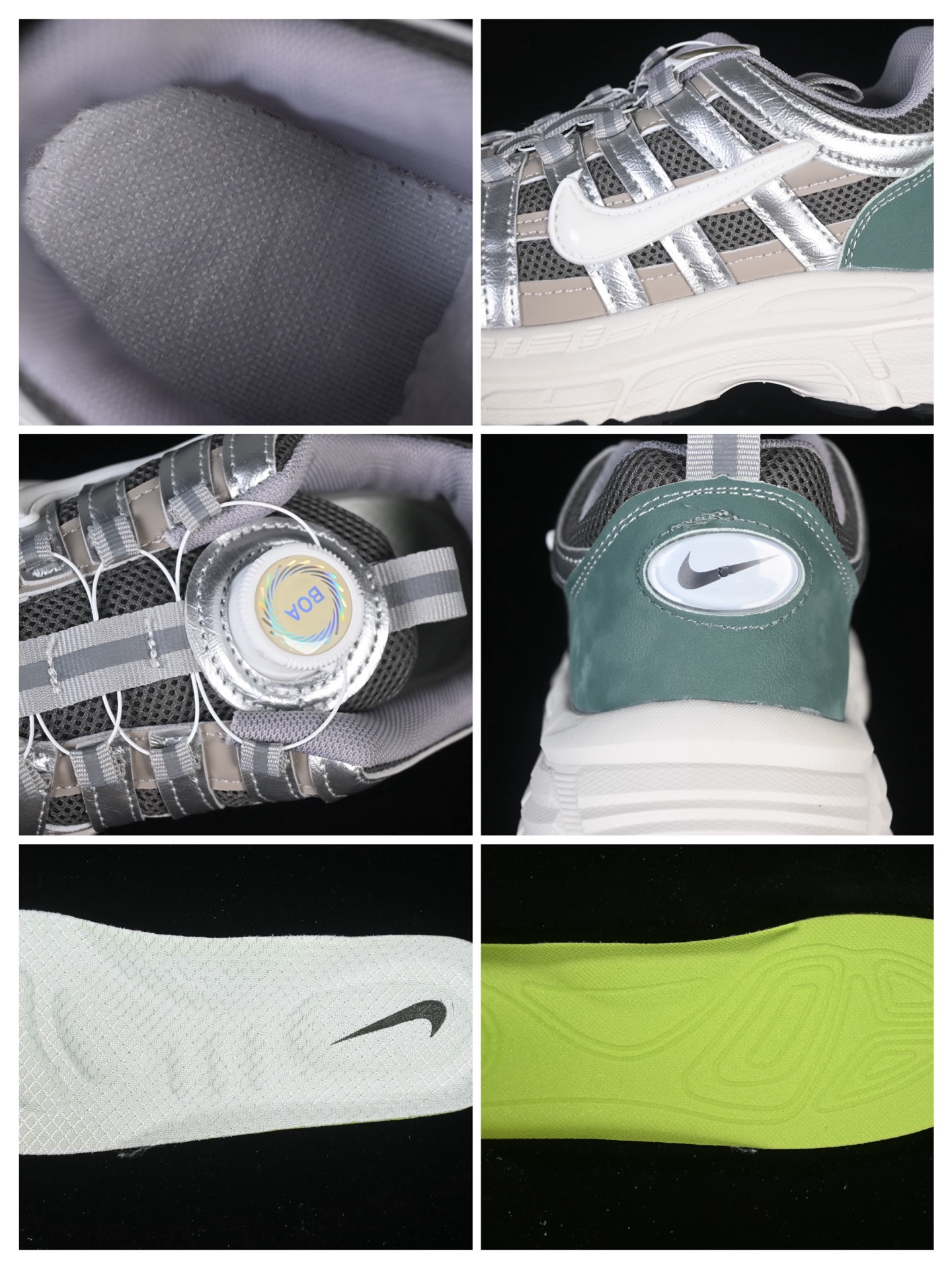 💰170纯原
 Nike P-6000 复古休闲运动童鞋 灰绿白勾
尺码：27 28 29.5 30 31 32 33.5 34 35 J.C3
