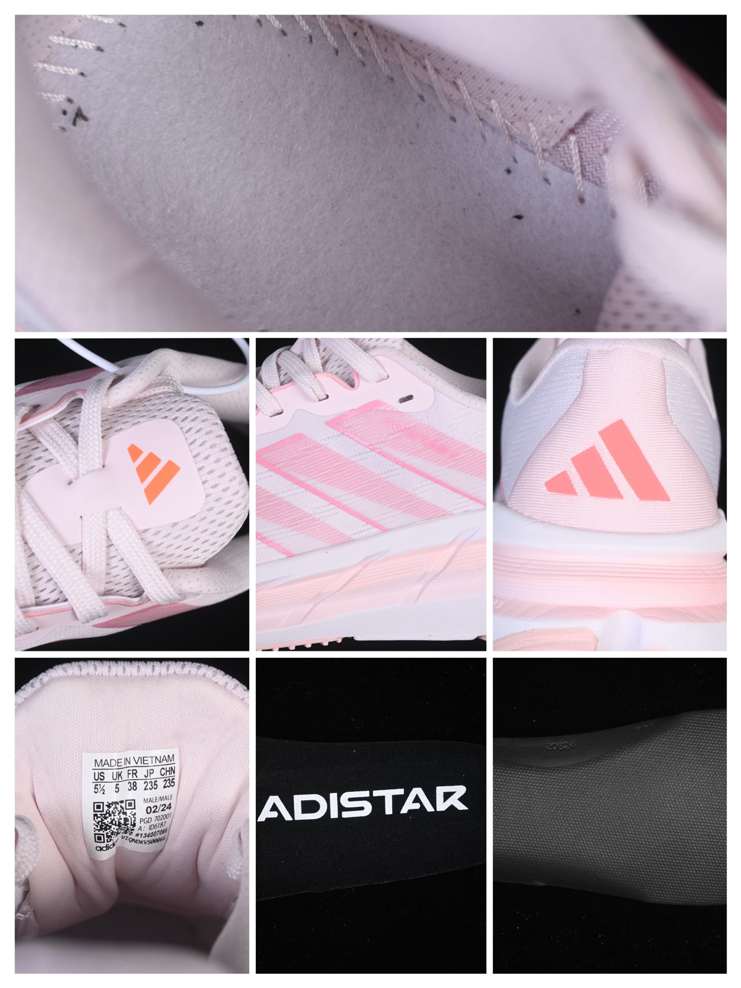 💰200纯原
Adidas Originals Adistar ID6187 阿迪复古舒适防滑减震运动鞋
尺码：36 36.5 37 38 38.5 39 Z.C3