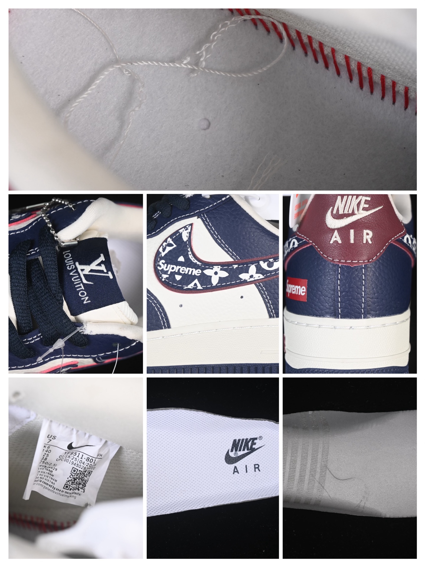 💰300纯原
 Nike Air Force 1'07 Low Sup三方联名 白蓝酒红 空军一号低帮休闲板鞋 YF9511-801
#原楦头原纸板 原装鞋盒 定制五金配件 内置全掌气垫 原厂鞋底 
尺码：36 36.5 37.5 38 38.5 39 40 40.5 41 42 42.5 43 44 44.5 45 9.D4
