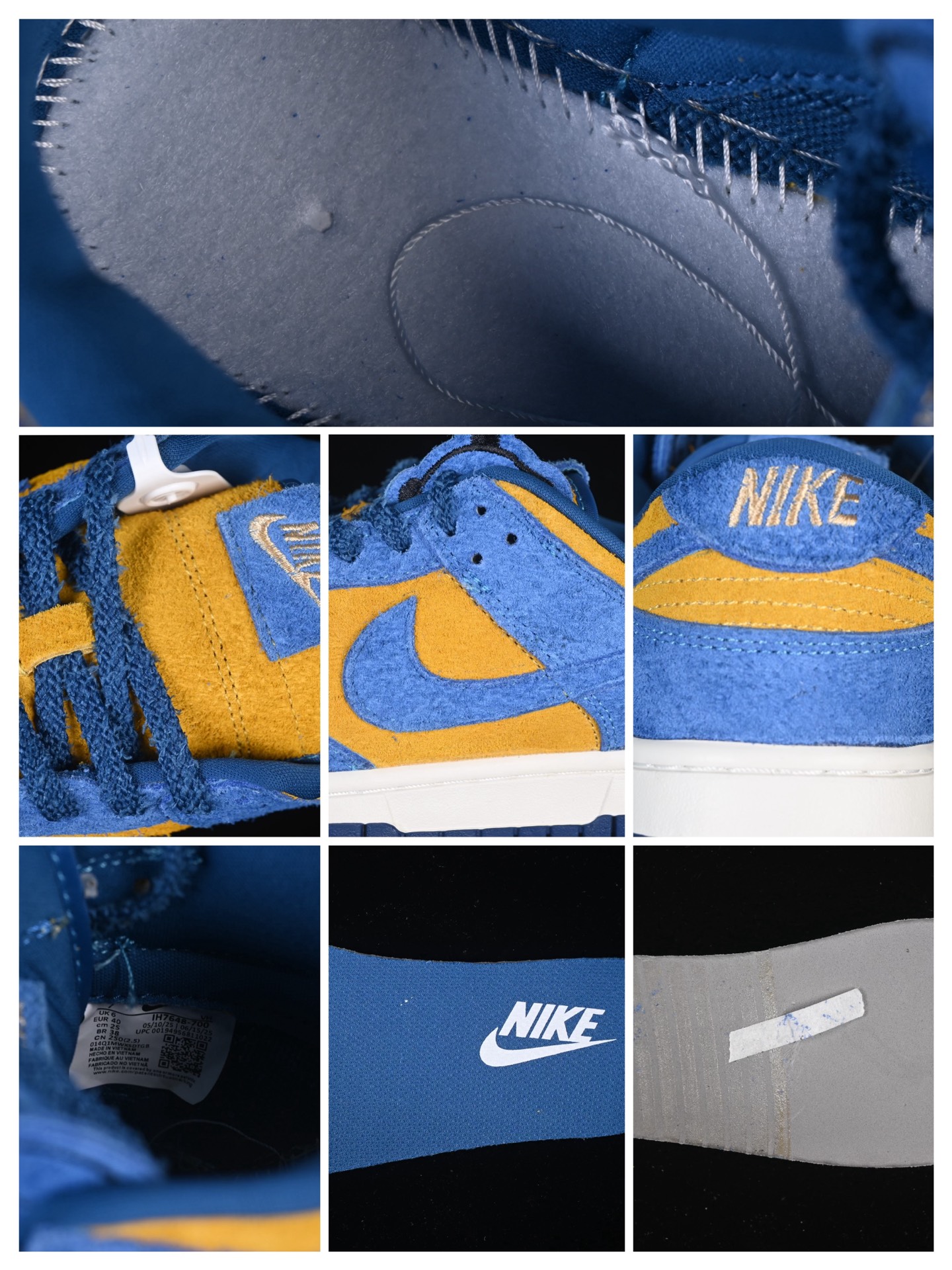 💰200真标💰260公司级💰360纯原
Nike Dunk Low "Panda" 蓝橙熊猫 低帮休闲板鞋 IH7648-700
#鞋身覆盖长绒麂皮，艳丽的双色拼接更是骚气值拉满，鞋舌内侧标明熊猫图案，证明这真是熊猫 Dunk 家族的一员，EST.1985 字样是 Dunk 的发布年份。
尺码：35.5 36 36.5 37.5 38 38.5 39 40 40.5 41 42 42.5 43 44 44.5 45 46 47.5 N.D4