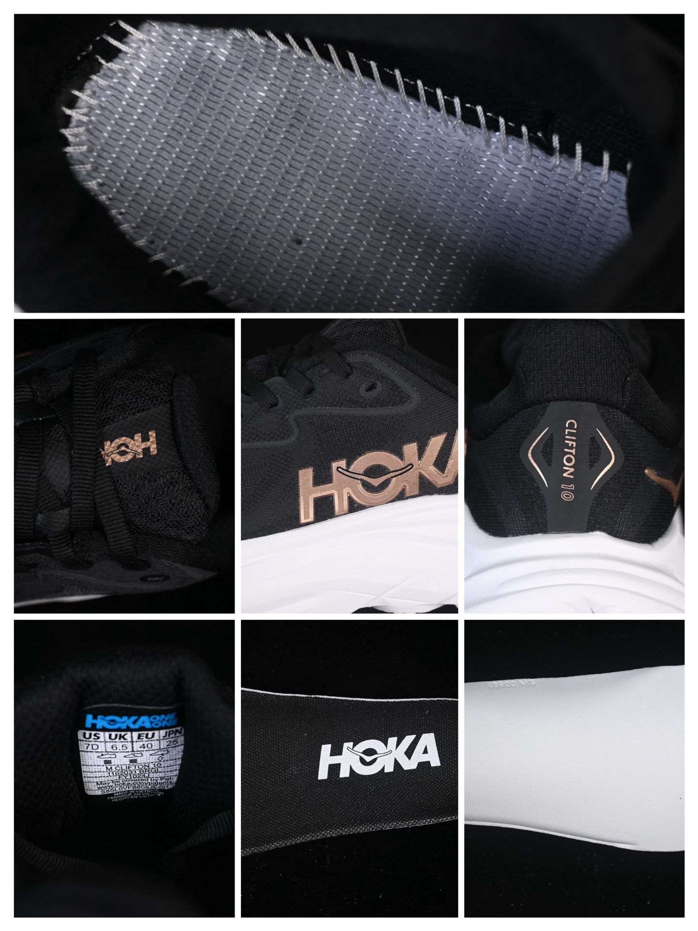 💰220纯原
 HOKA ONE ONE CLIFTON 10 克里夫顿系列 轻盈透气的针织网面跑鞋 1162031 BRGL
#增强鞋面的强度和支撑性能 搭配柔软的鞋舌 让双脚在舒适包裹中跑的更加畅快 全新泡棉中底 柔软的同时增强回弹性能 为不同跑者提供更平稳流畅的脚感 带来全面的缓冲保护 根据人体工程学设计的延长拉襟 后跟处弹软的海绵填充舒适固定 避免掉跟和摩擦
尺码：36 36.5 37 38 38.5 39 40 40.5 41 42 42.5 43 44 45 B.D4