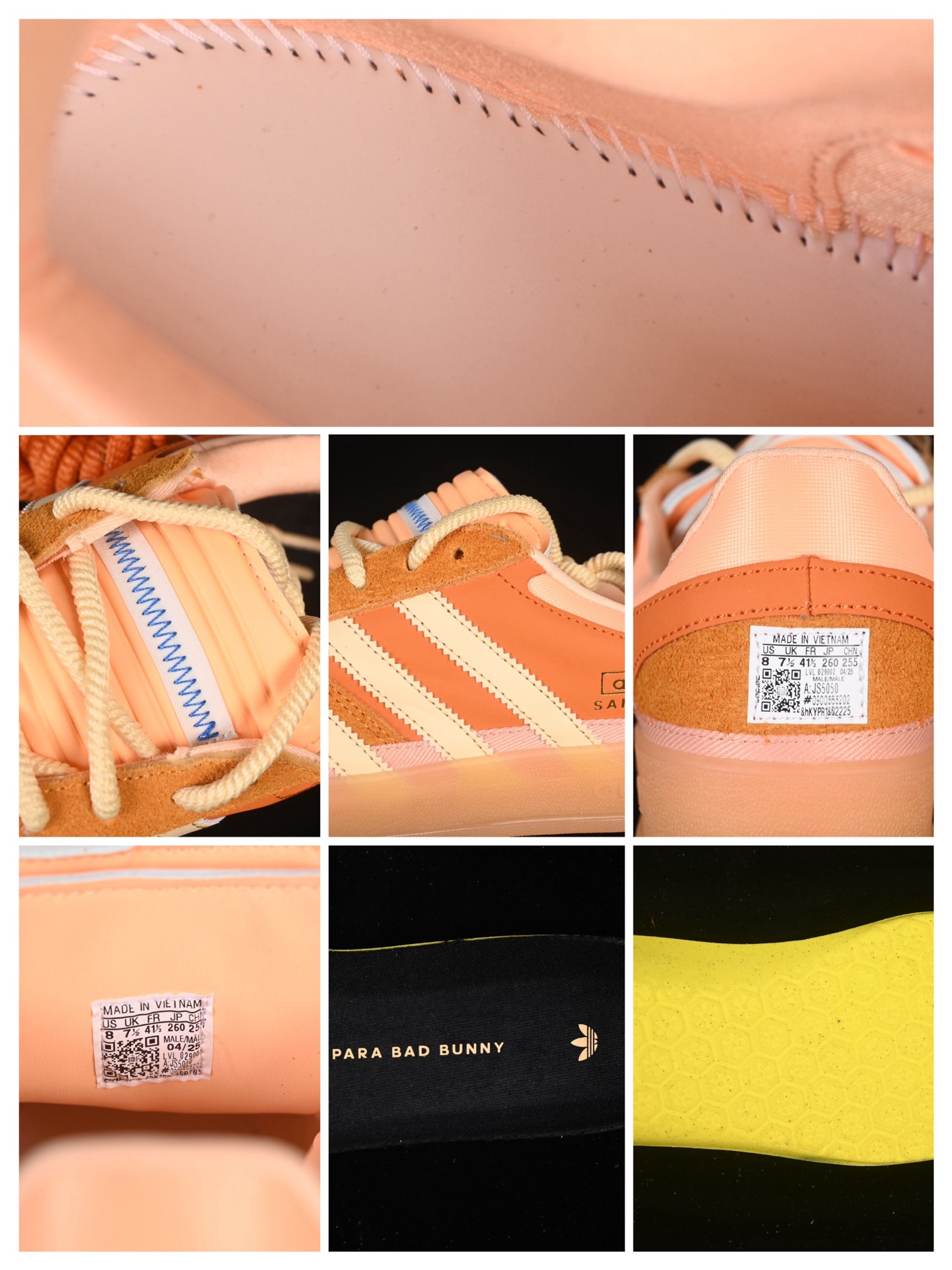 C版纯原 Bad Bunny x Adidas Gazelle Indoor JS5050 联名款 三叶